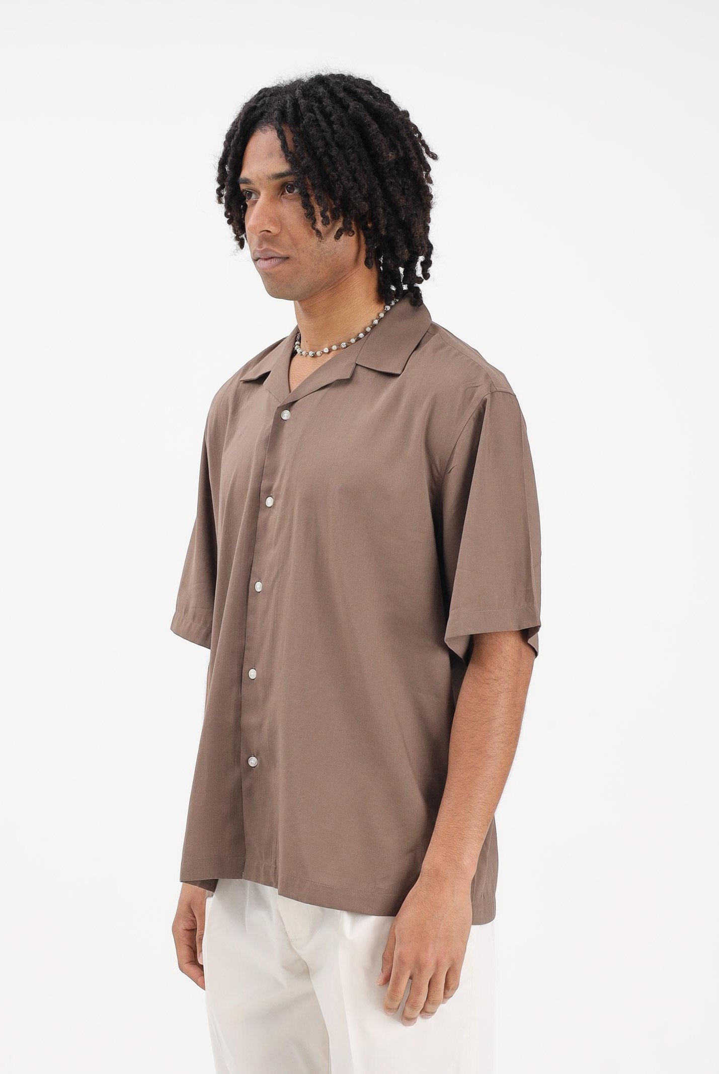 SELECTED HOMME Camicia a manica corta marrone da uomo 16091381 CHCH SELECTED HOMME