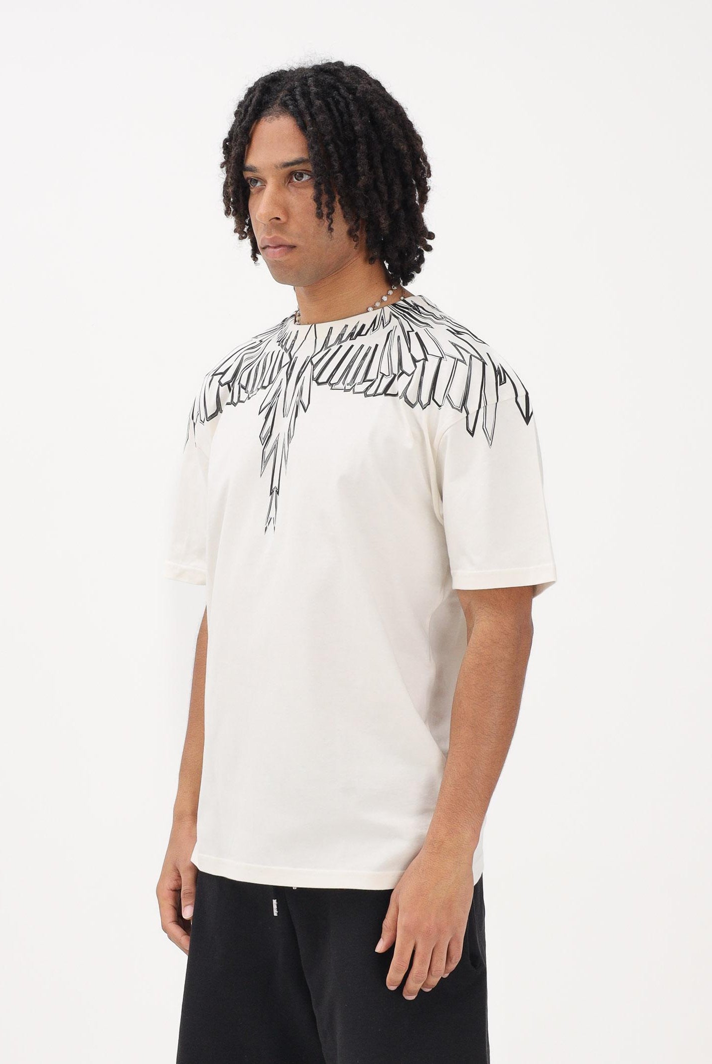 MARCELO BURLON COUNTY OF MILAN T-shirt a manica corta burro da uomo con stampa S6CMMATH010 412 MARCELO BURLON COUNTY OF MILAN