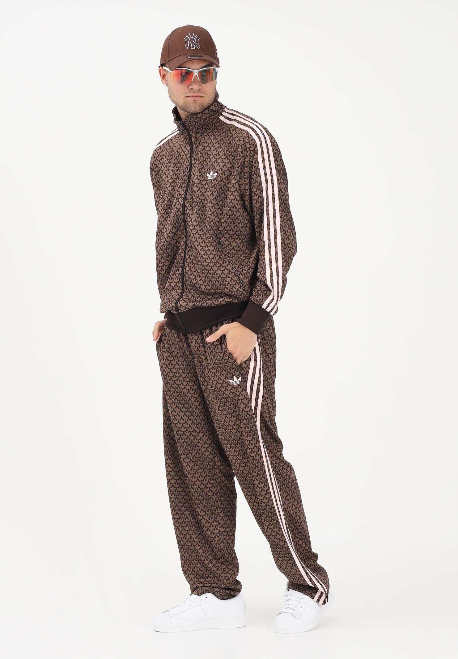 ADIDAS ORIGINALS Pantalone sportivo FIREBIRD LOOSE MONOGRAM marrone per uomo e donna KE1678 . ADIDAS ORIGINALS