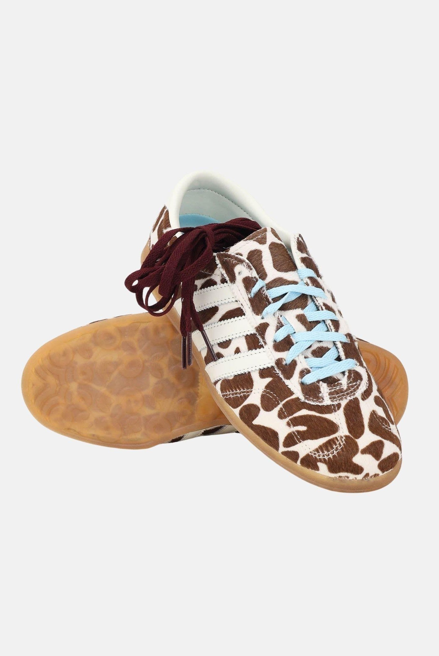 ADIDAS ORIGINALS Sneakers GAZELLE LO PRO panna e marrone da donna con fantasia giraffa KH9013 . ADIDAS ORIGINALS