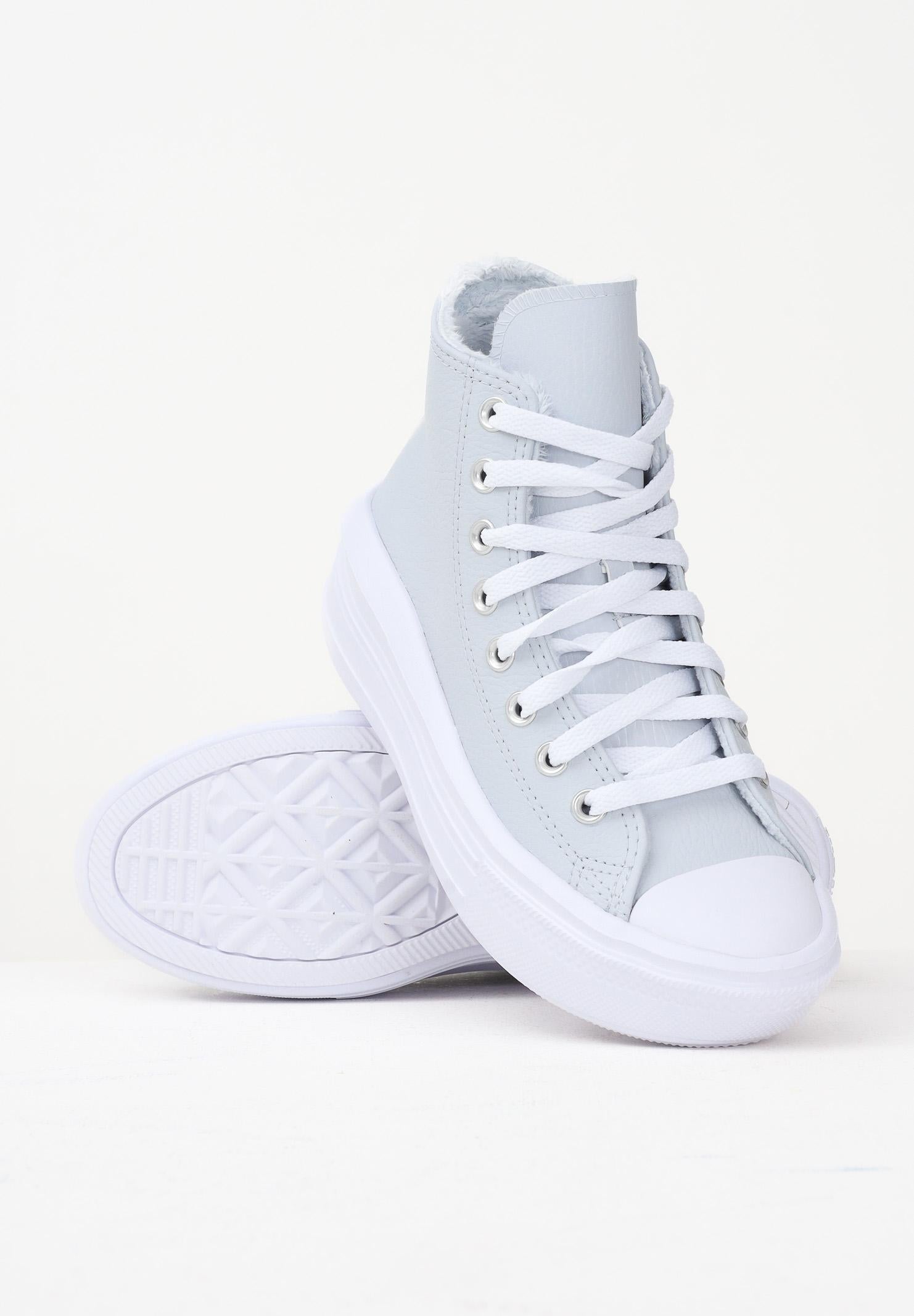 CONVERSE Sneakers Chuck Taylor All Star Move Platform Leather ghiaccio da donna A14415C CONVERSE