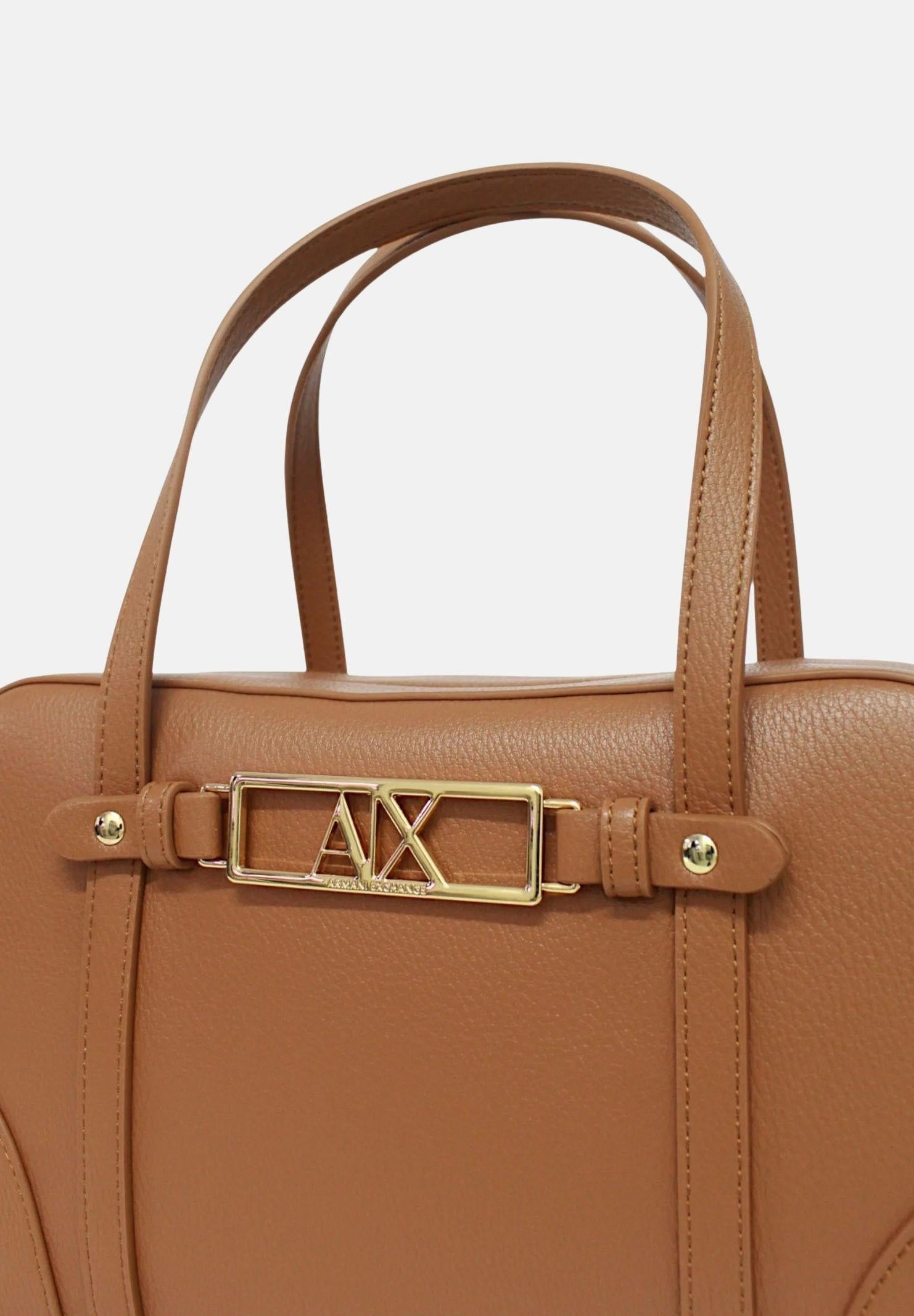 ARMANI EXCHANGE Borsa a mano cuoio da donna con fibbia logo XW002610AF15632 U6119 ARMANI EXCHANGE