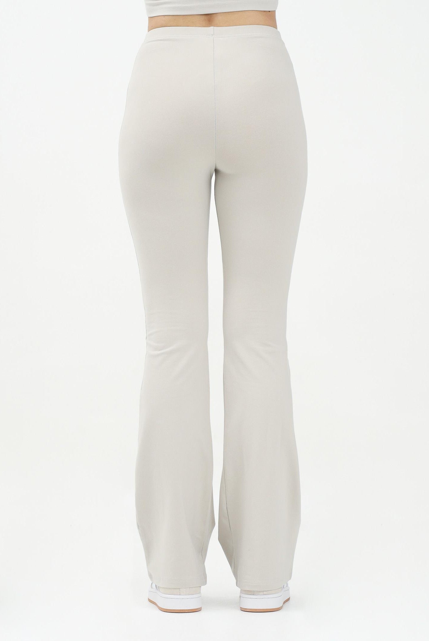 ADIDAS PERFORMANCE Leggings sportivo Essentials Small Logo Flared beige da donna JD3072 . ADIDAS PERFORMANCE