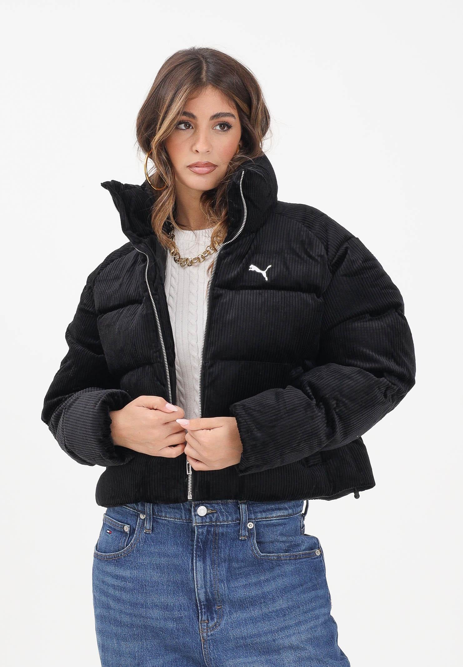 PUMA Piumino in velluto a coste Wardrobe Essentials nera da donna 632171 01 PUMA