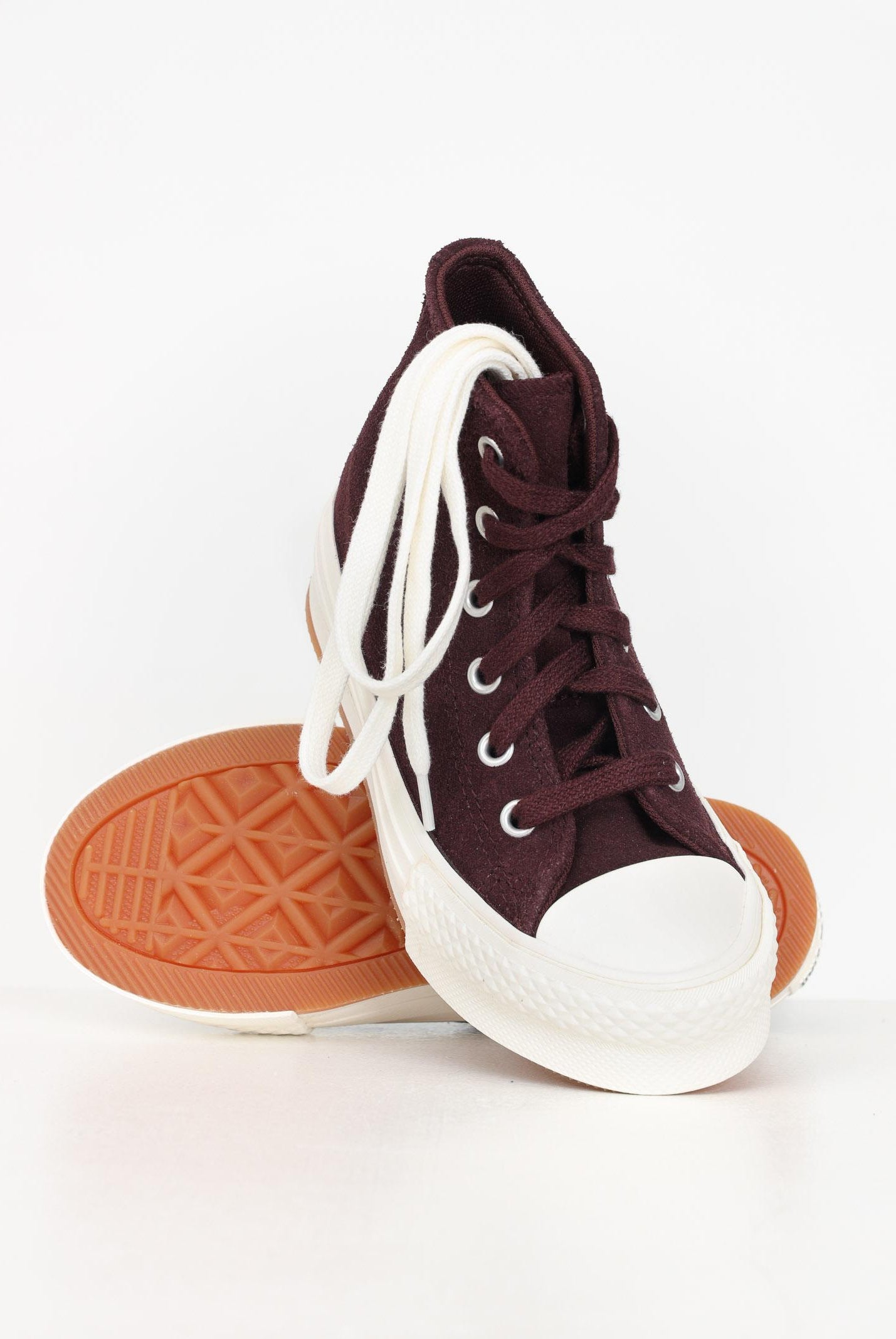 Sneakers Chuck Taylor All Star EVA Lift Platform Suede bordeaux da bambina A11597C CONVERSE