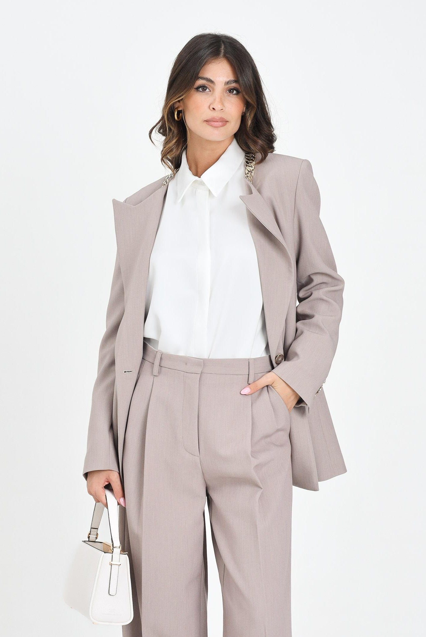 SIMONA CORSELLINI Giacca beige da donna A25CPGI00501-C00034 V0703 SIMONA CORSELLINI