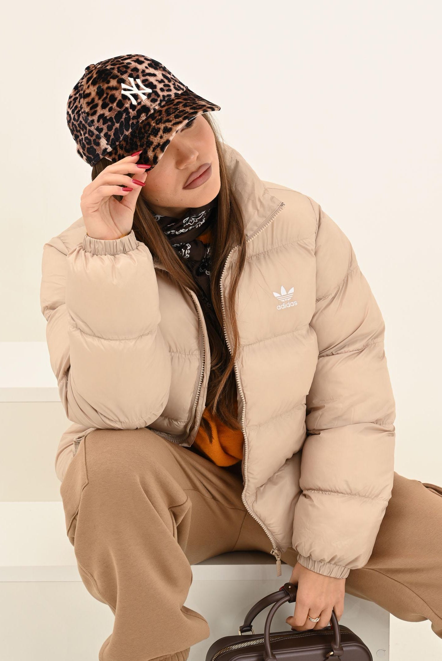 ADIDAS ORIGINALS Piumino Adicolor beige da donna JX2947 ADIDAS ORIGINALS