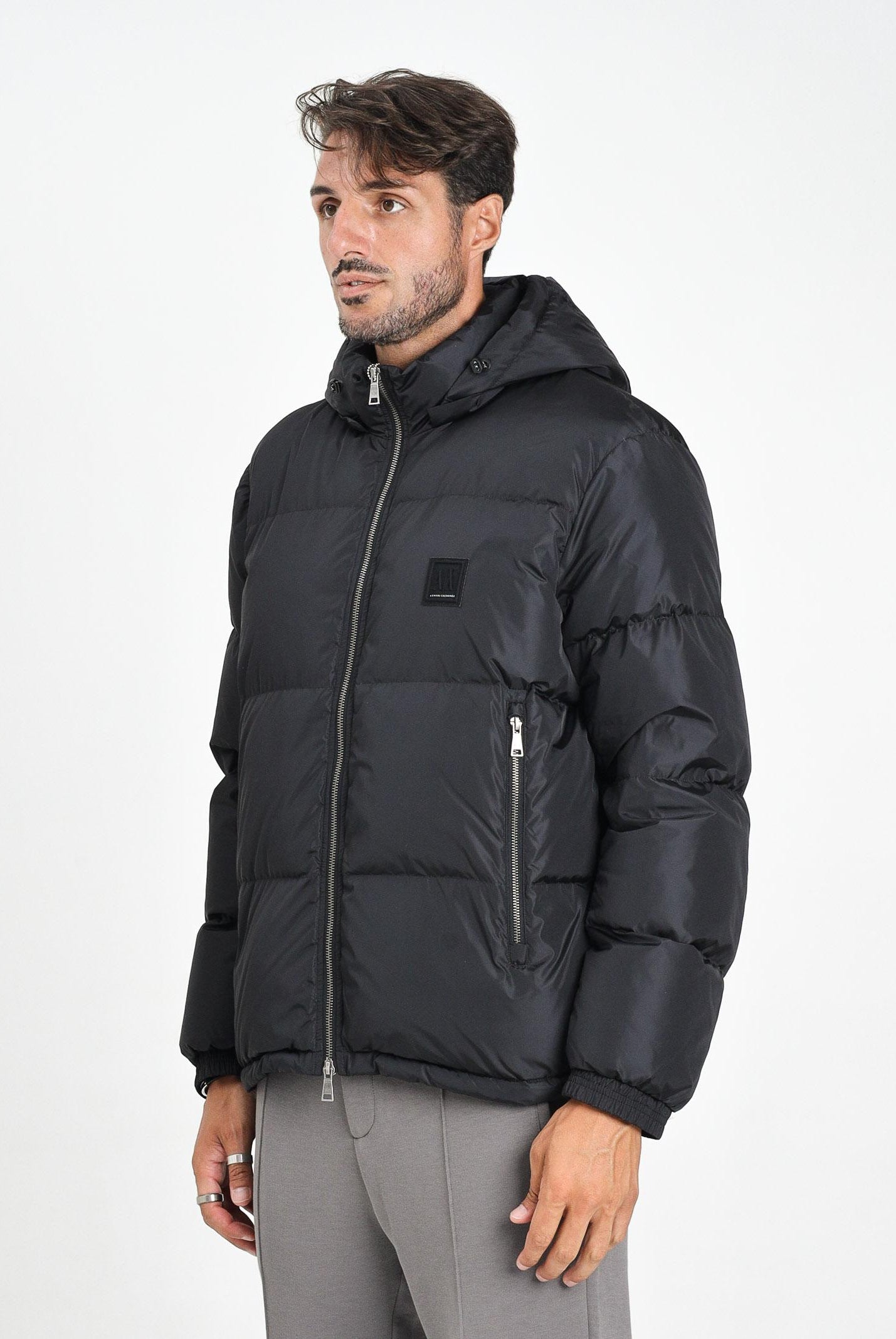ARMANI EXCHANGE Piumino nero da uomo con logo XM000348AF12286 UC001 ARMANI EXCHANGE