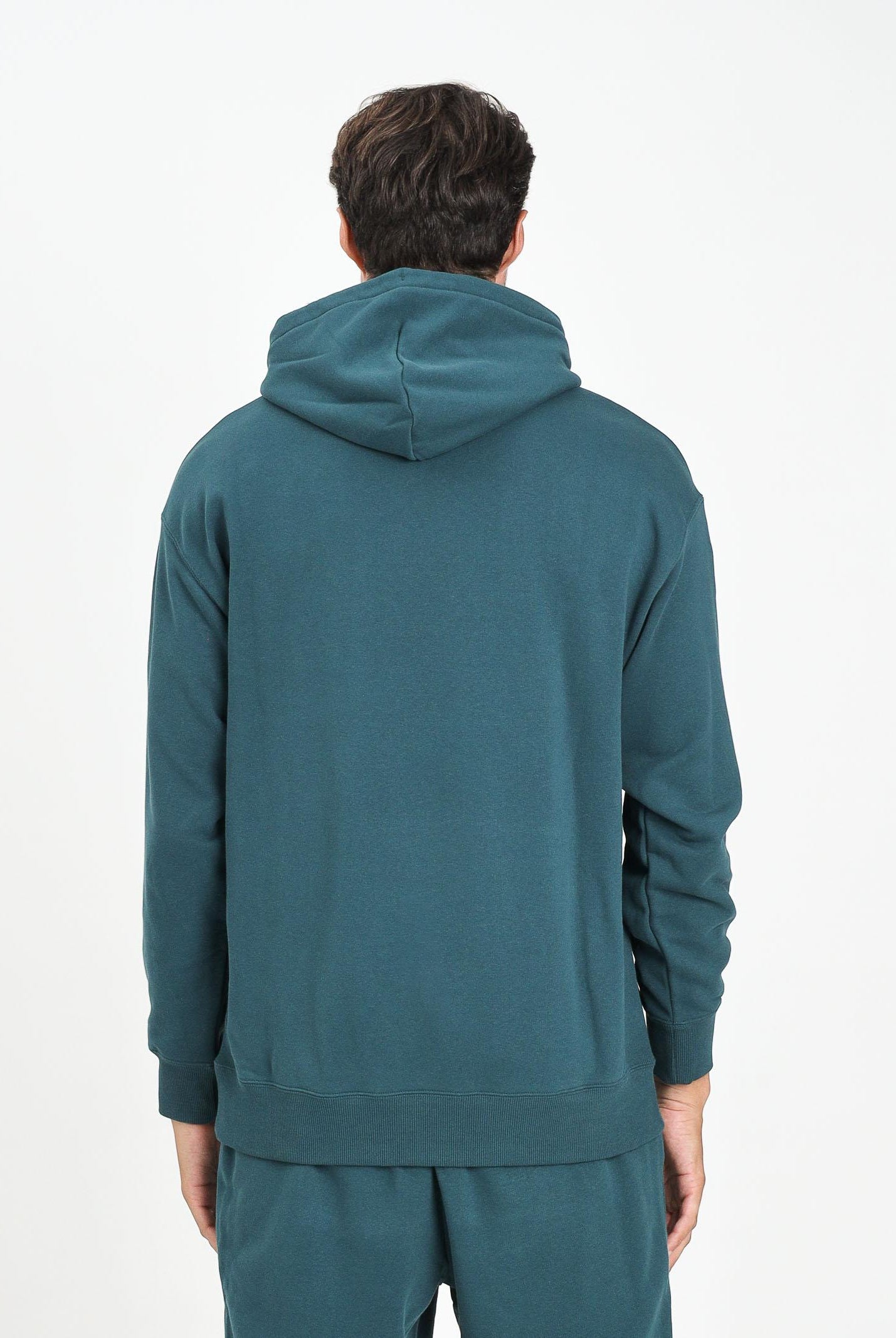 PUMA Felpa con cappuccio WARDROBE ESS verde petrolio da uomo 629648 75 PUMA