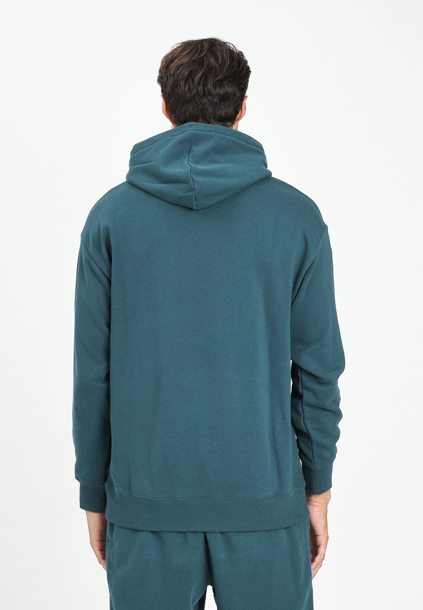 PUMA Felpa con cappuccio WARDROBE ESS verde petrolio da uomo 629648 75 PUMA