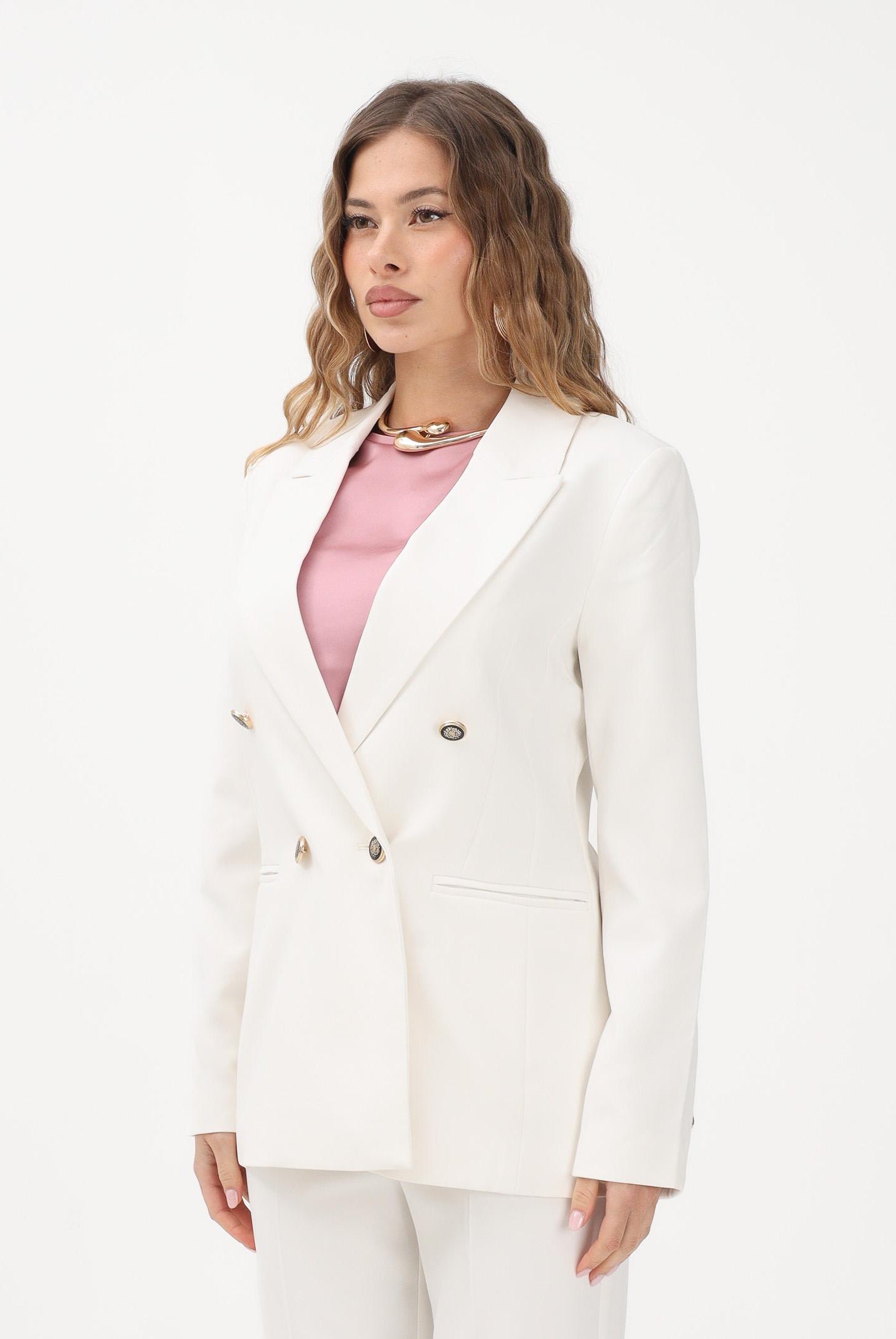 ONLY Giacca doppiopetto panna da donna 15294709 CLDA ONLY