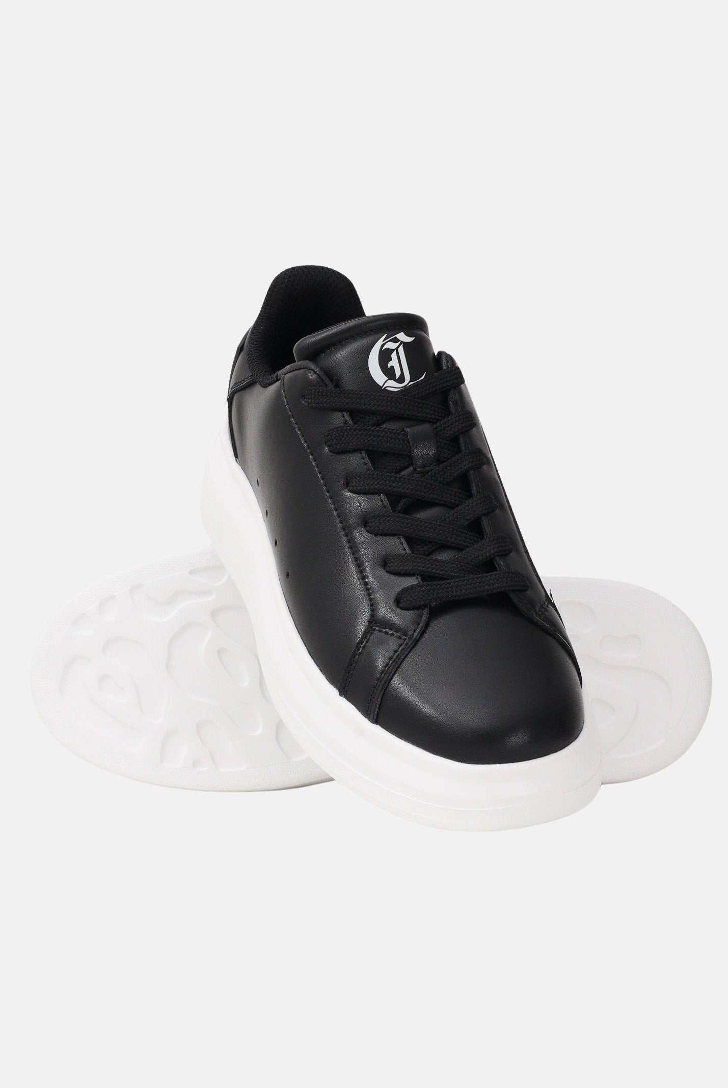 JUST CAVALLI Sneakers nere da uomo con logo sul retro 80QA3SBDZPC18 899 JUST CAVALLI