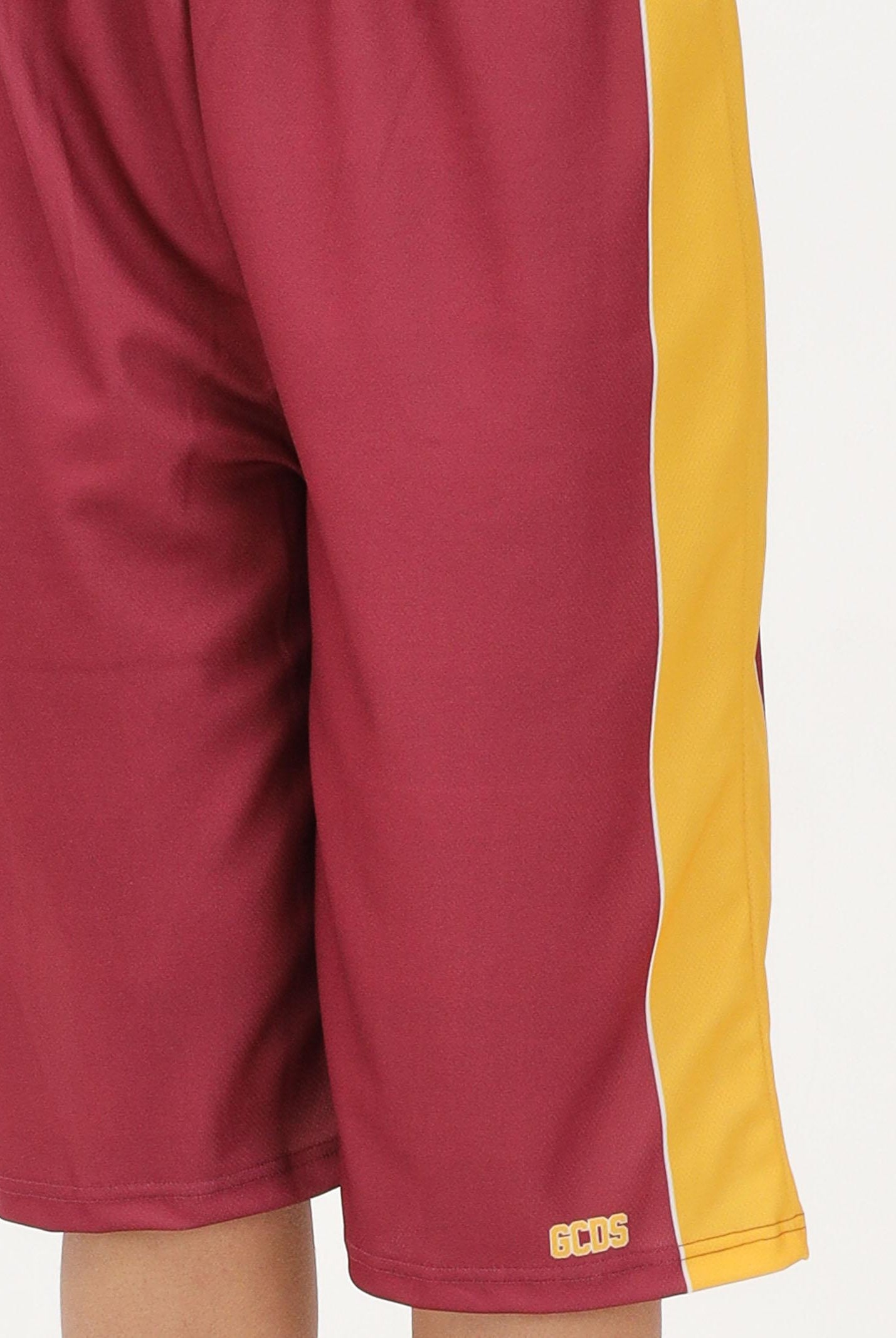 GCDS Shorts bordeaux per donna, ragazzi e bambini con logo C1BJQL710J338 468Y GCDS