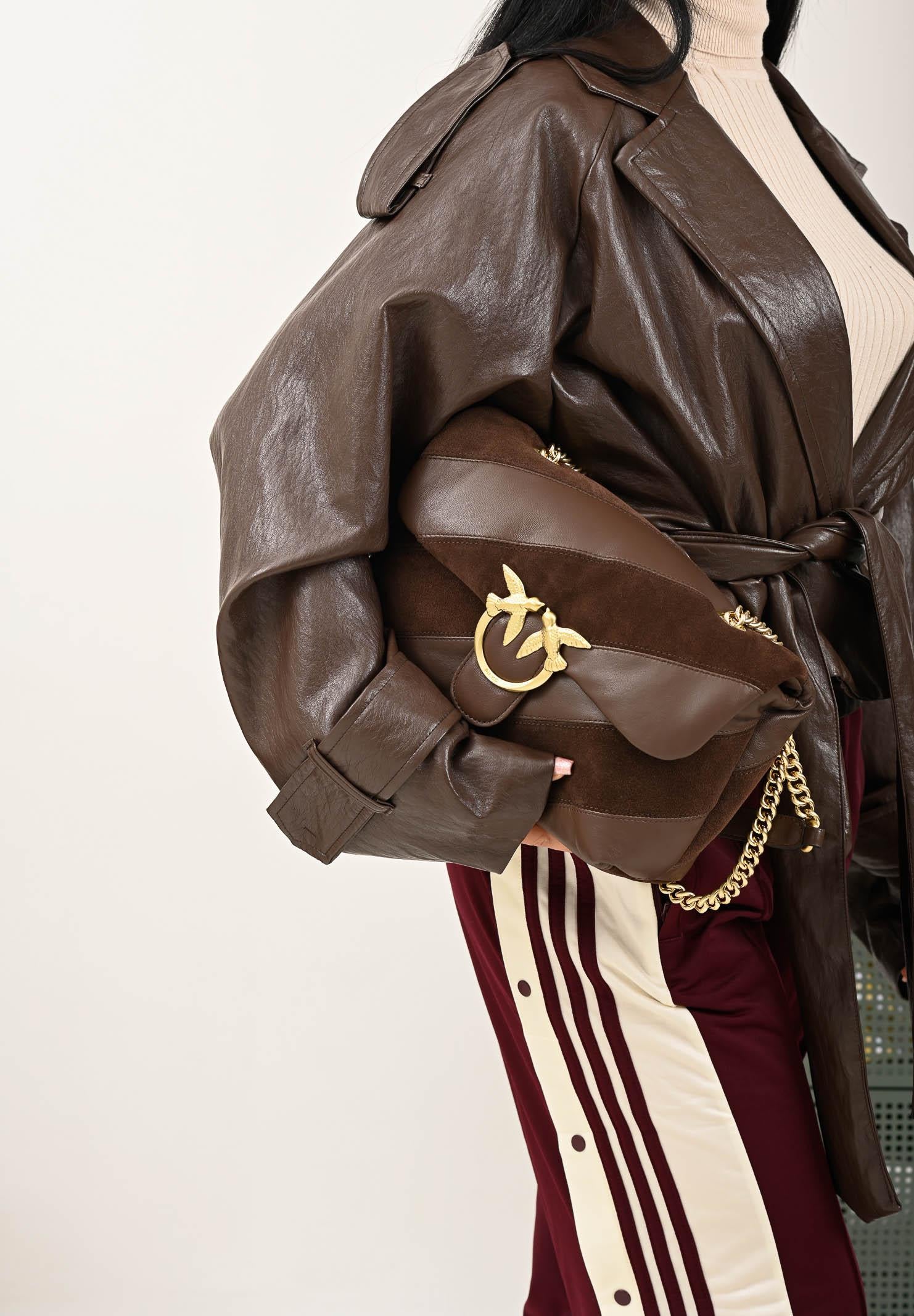 PINKO Borsa a tracolla Classic Love Bag Puff marrone da donna 100038A2JY L74V PINKO