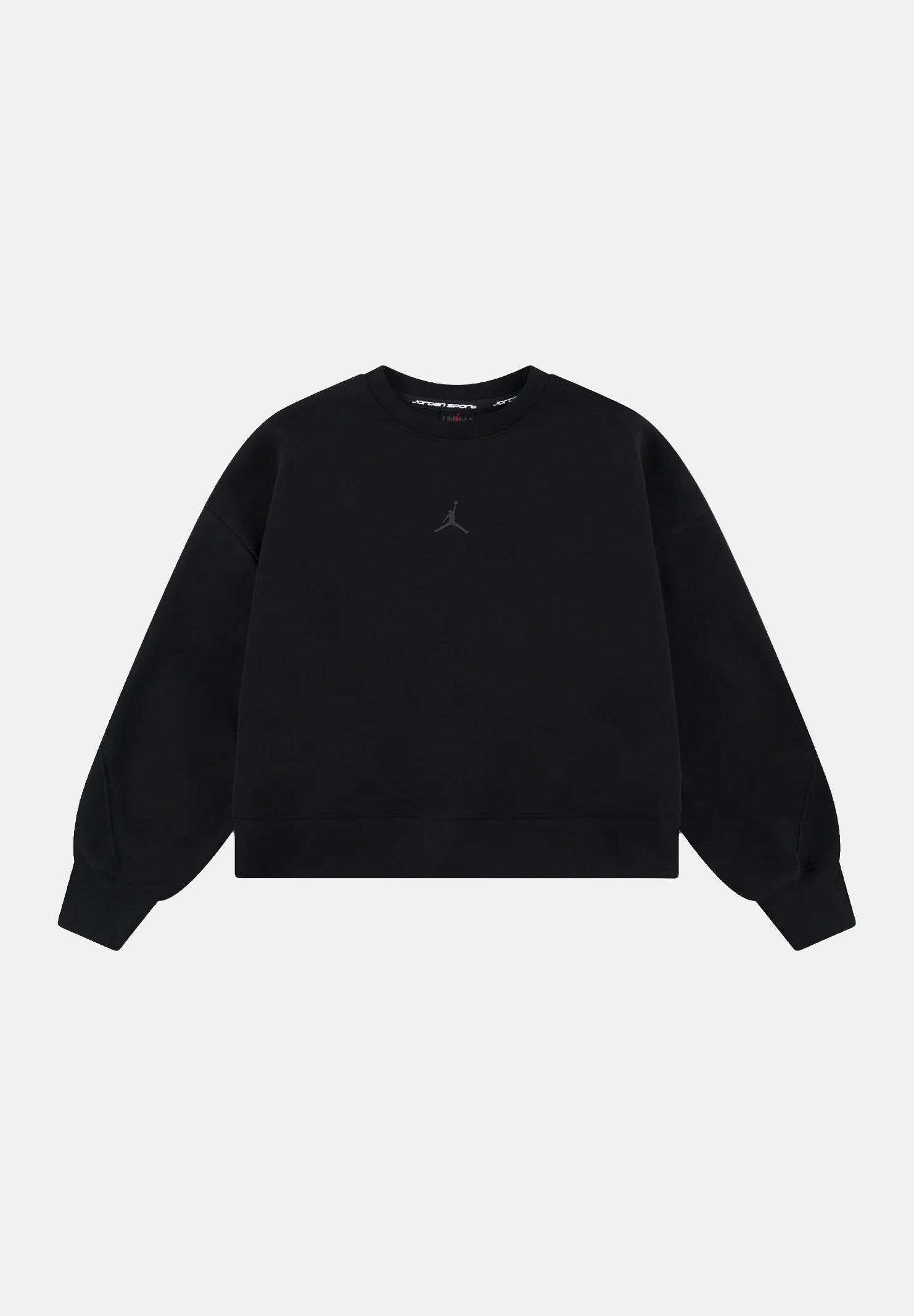 JORDAN Felpa girocollo nera da bambina con logo 45F583 023 JORDAN