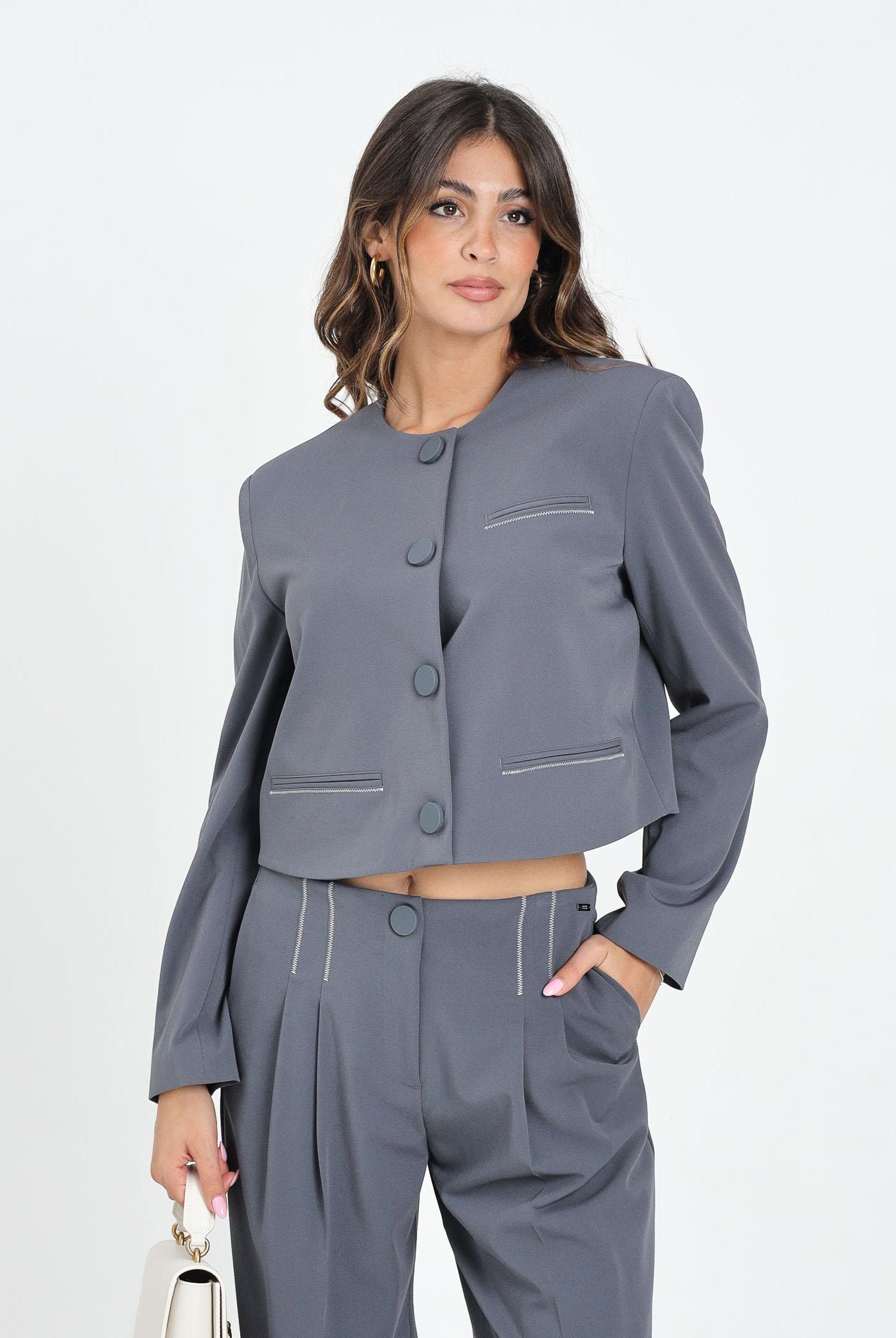 ARMANI EXCHANGE Giacca grigia da donna XW000656AF16145 U8105 ARMANI EXCHANGE