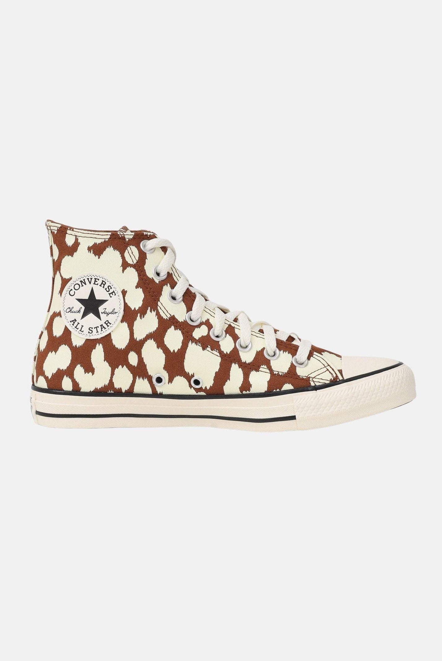 CONVERSE Sneakers Chuck Taylor All Star Animal Print High Top panna e marroni da donna A17924C . CONVERSE