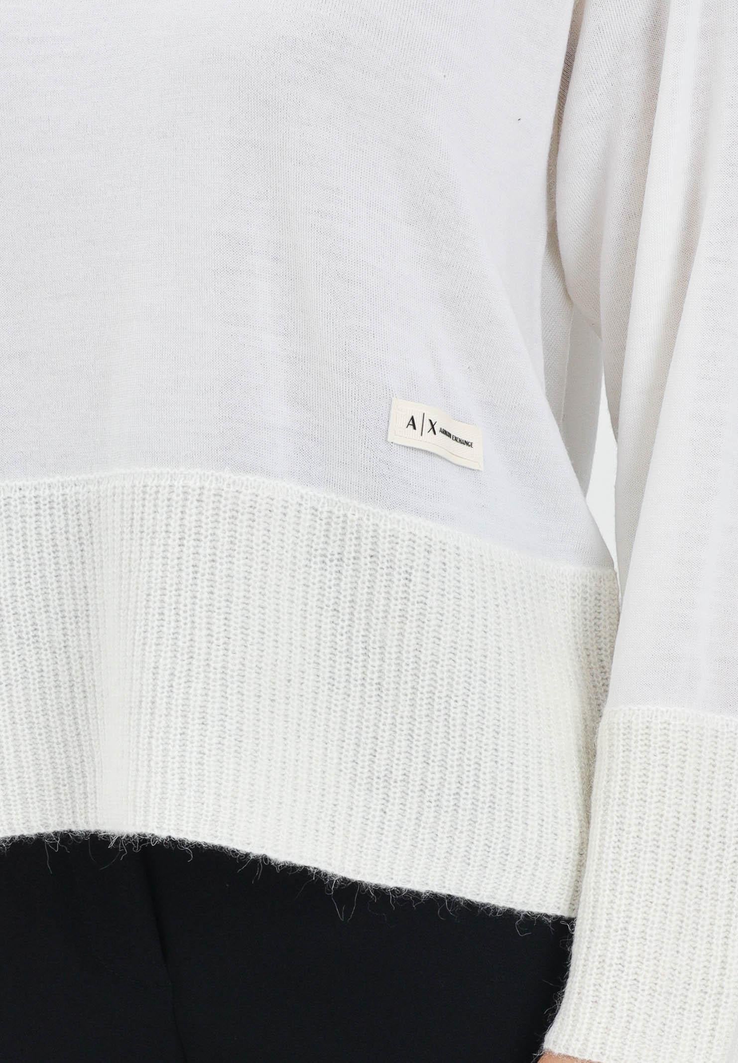 ARMANI EXCHANGE Maglioncino girocollo bianco da donna XW000772AF16602 U1003 ARMANI EXCHANGE