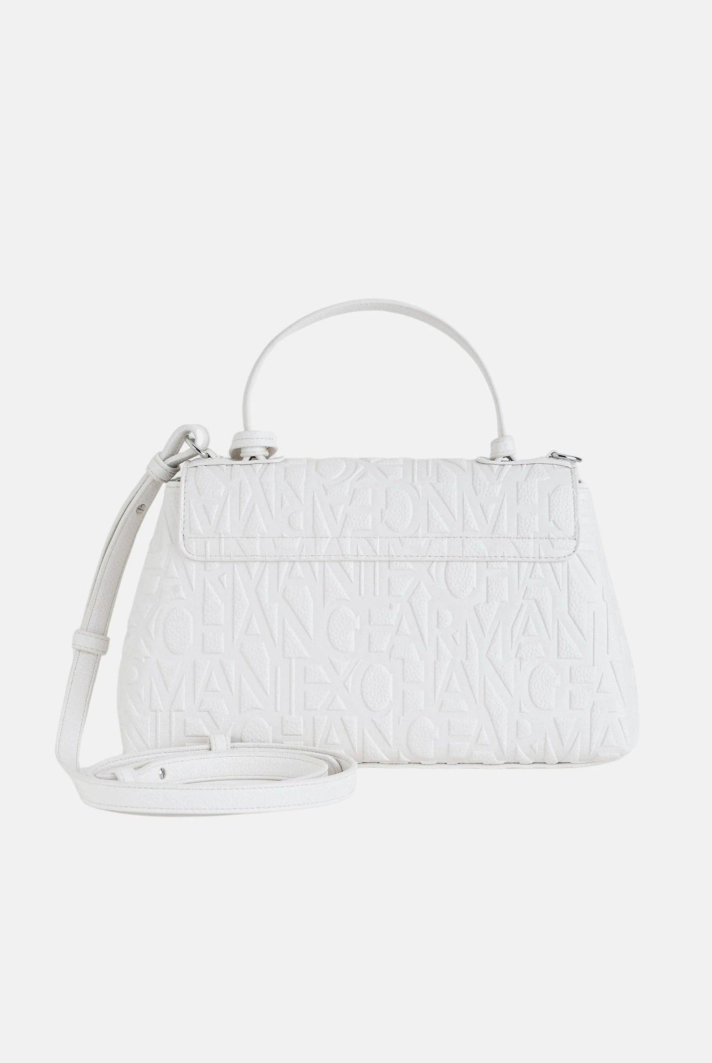 ARMANI EXCHANGE Borsa a mano bianca da donna con logo all-over XW001223AF15774 U0011 ARMANI EXCHANGE
