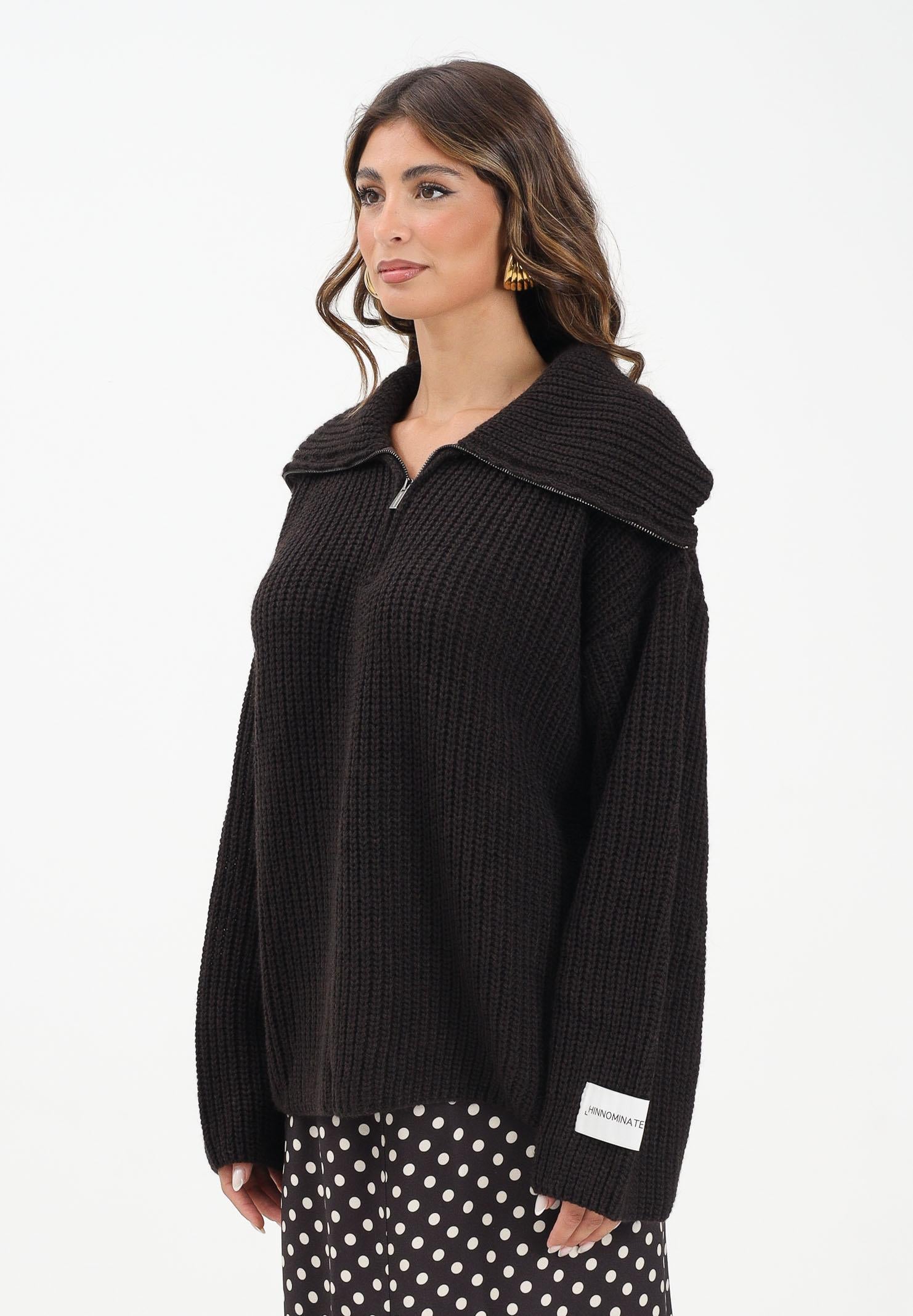 HINNOMINATE Maglione marrone da donna HMABW02173 MA03 HINNOMINATE