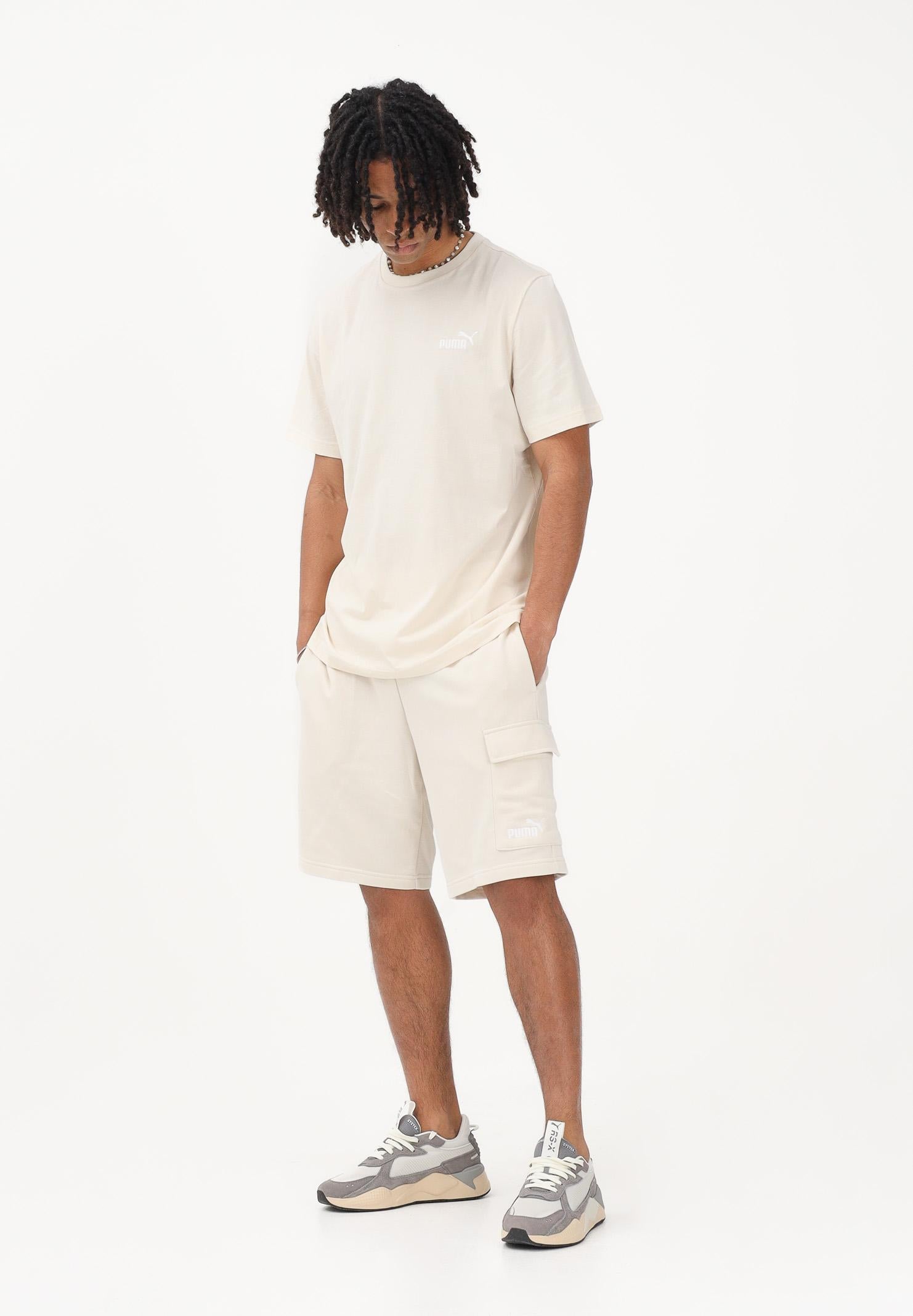 PUMA Shorts cargo Essentials con logo N. 1 panna da uomo 682662 87 PUMA