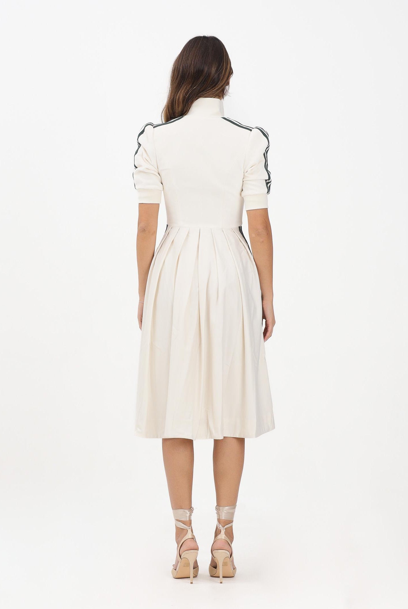 ADIDAS ORIGINALS Abito midi DIRNDL panna da donna KF2301 . ADIDAS ORIGINALS