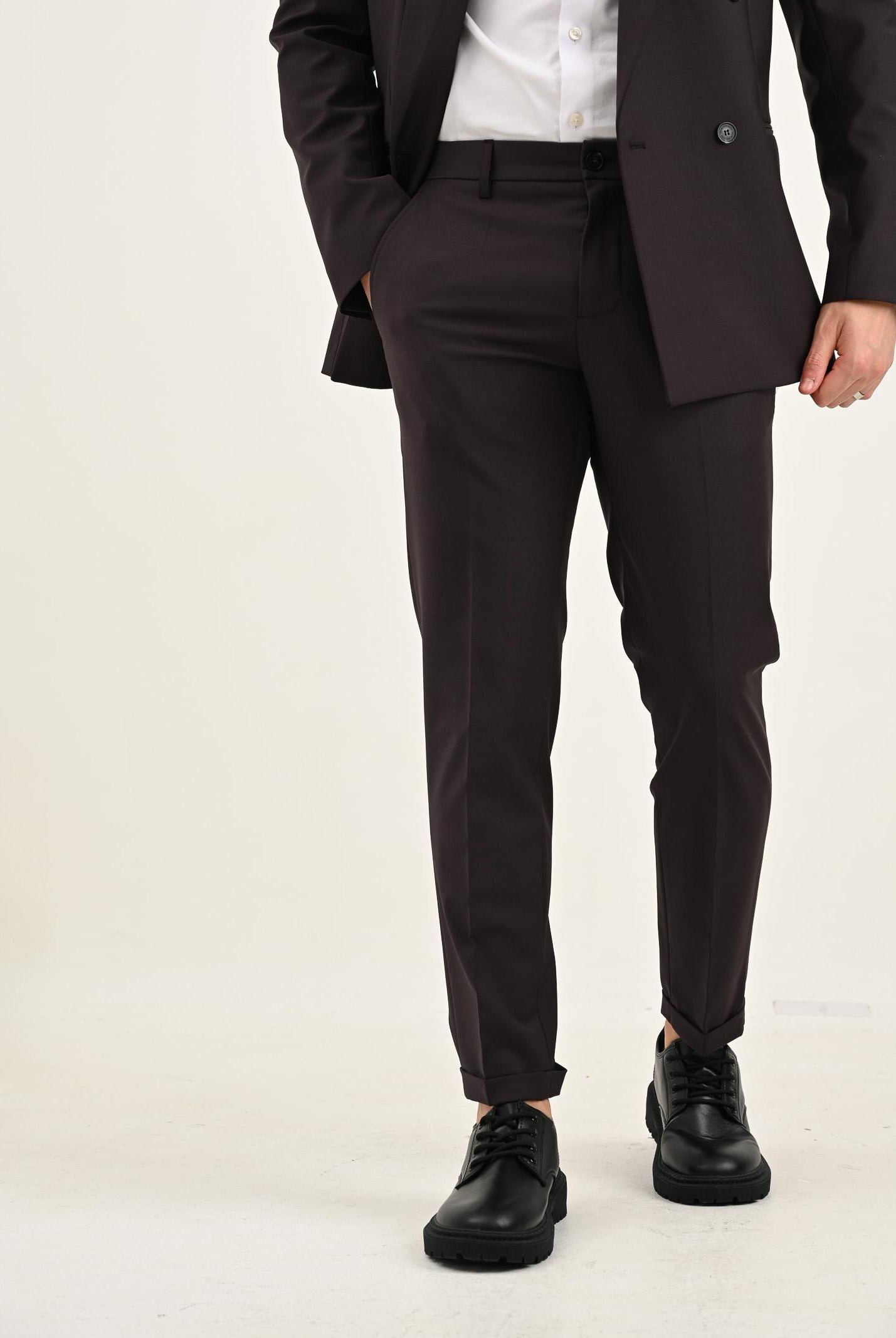 PATRIZIA PEPE Pantalone elegante color vino da uomo 5PA429A1WK B867 PATRIZIA PEPE