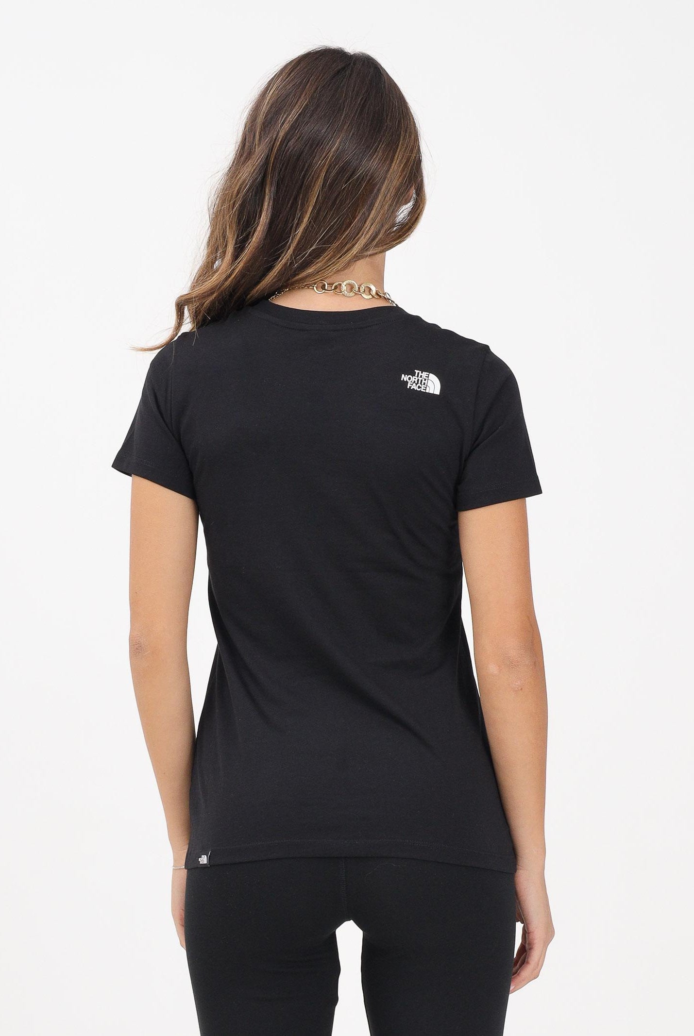 THE NORTH FACE T-shirt a manica corta Simple Dome nera da donna NF0A87NHJK31 . THE NORTH FACE