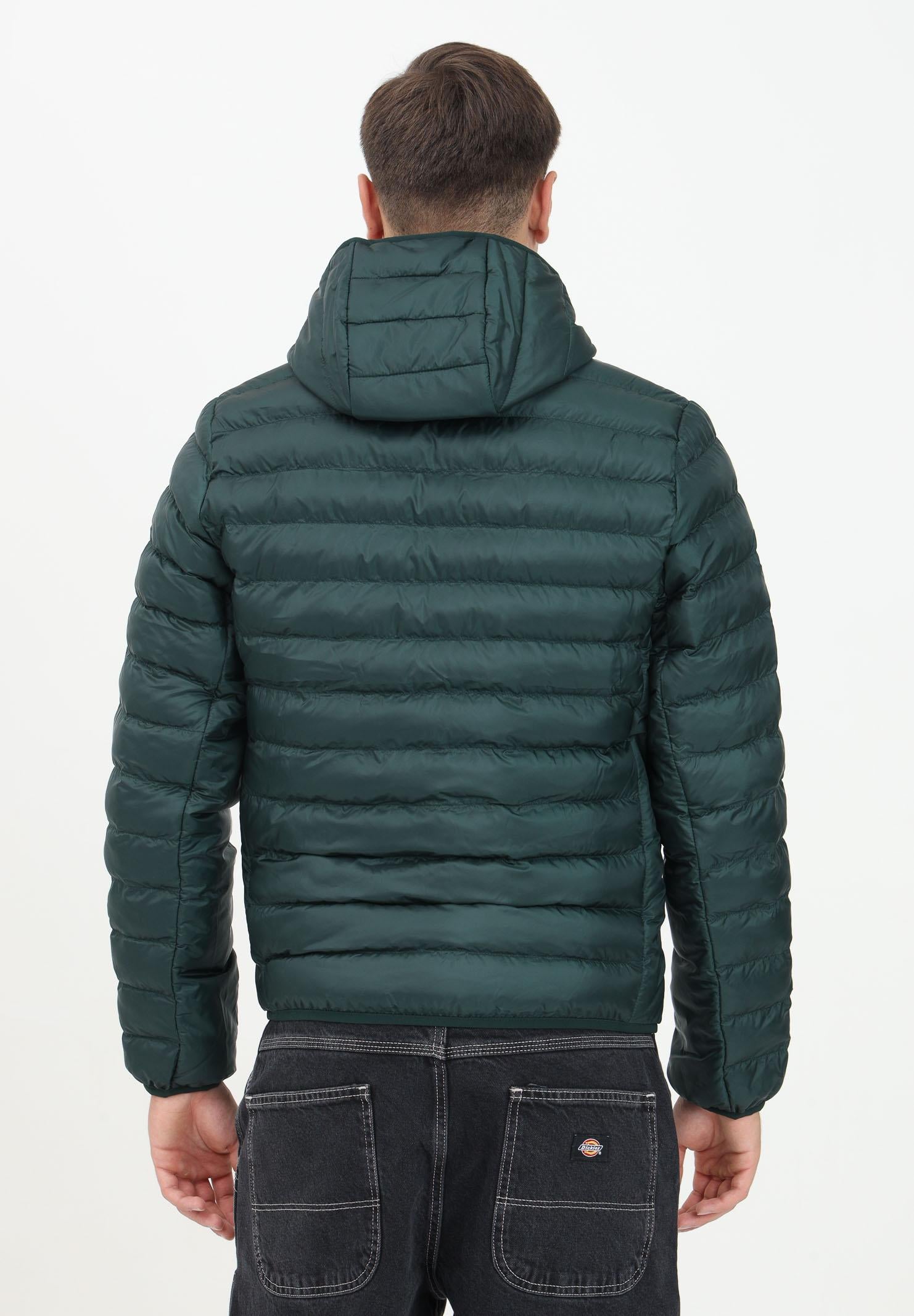 Piumino trapuntato verde da uomo con logo BH2909 YZP LACOSTE