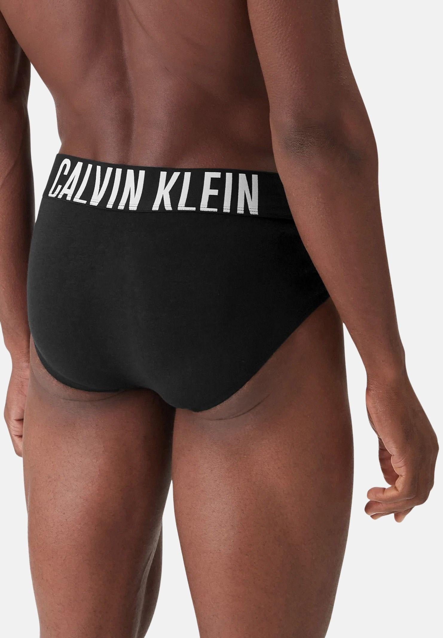 CALVIN KLEIN Set da 3 slip neri da uomo con logo in diversi colori 000NB3607A ZDM CALVIN KLEIN