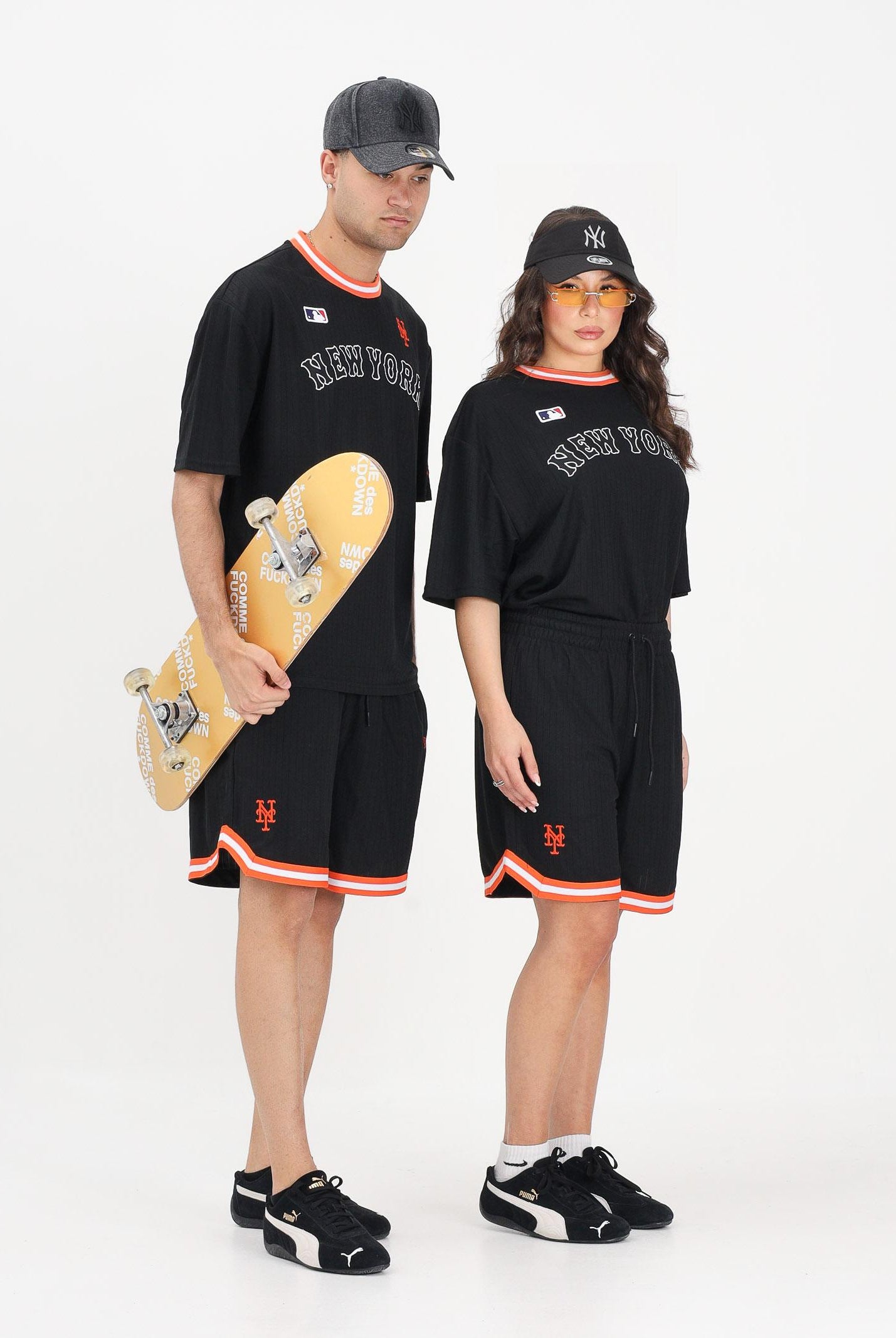 NEW ERA Shorts sportivo Oversized New York Mets MLB Arch nero per uomo e donna 60856132 . NEW ERA
