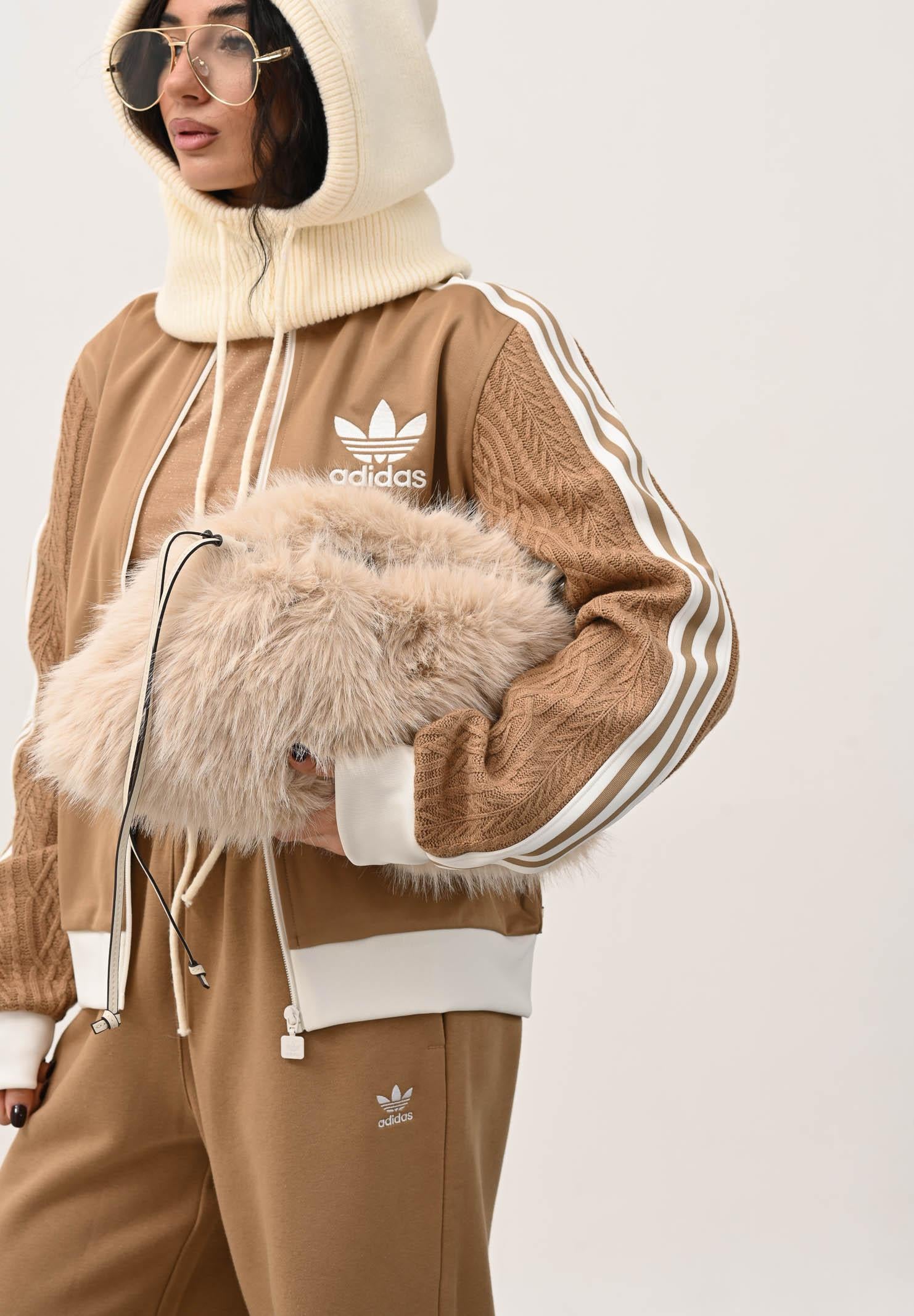 PINKO Maxi Clutch in eco pelliccia beige da donna 105909A2VZ C50Q PINKO