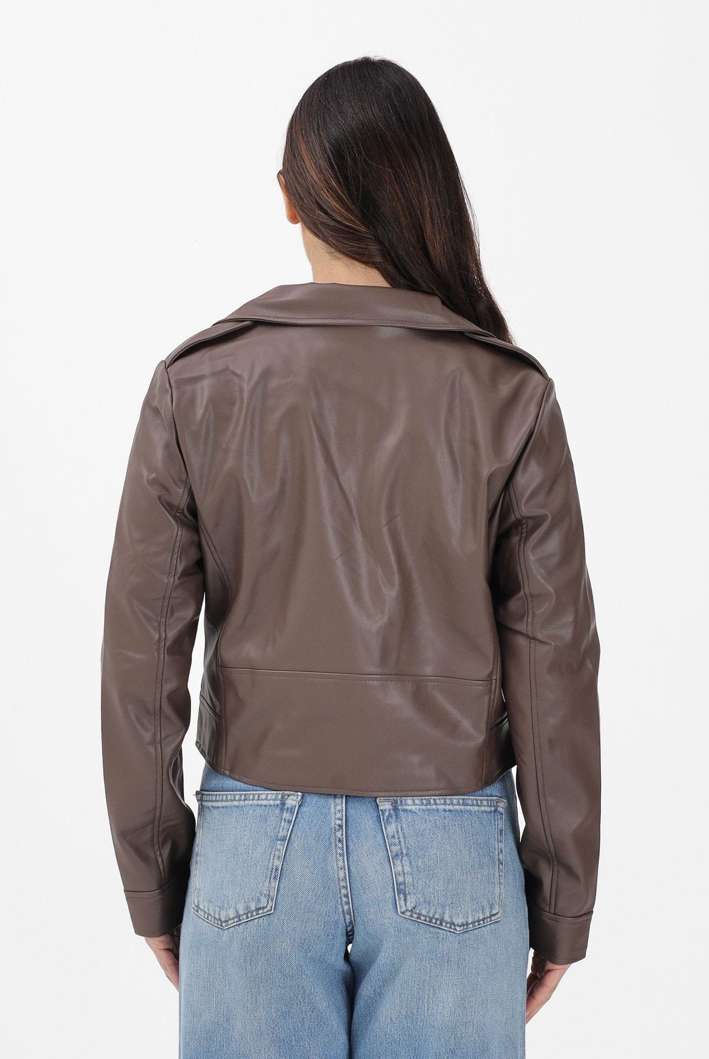 ONLY Giubbotto in ecopelle marrone da donna 15361396 CHMA ONLY