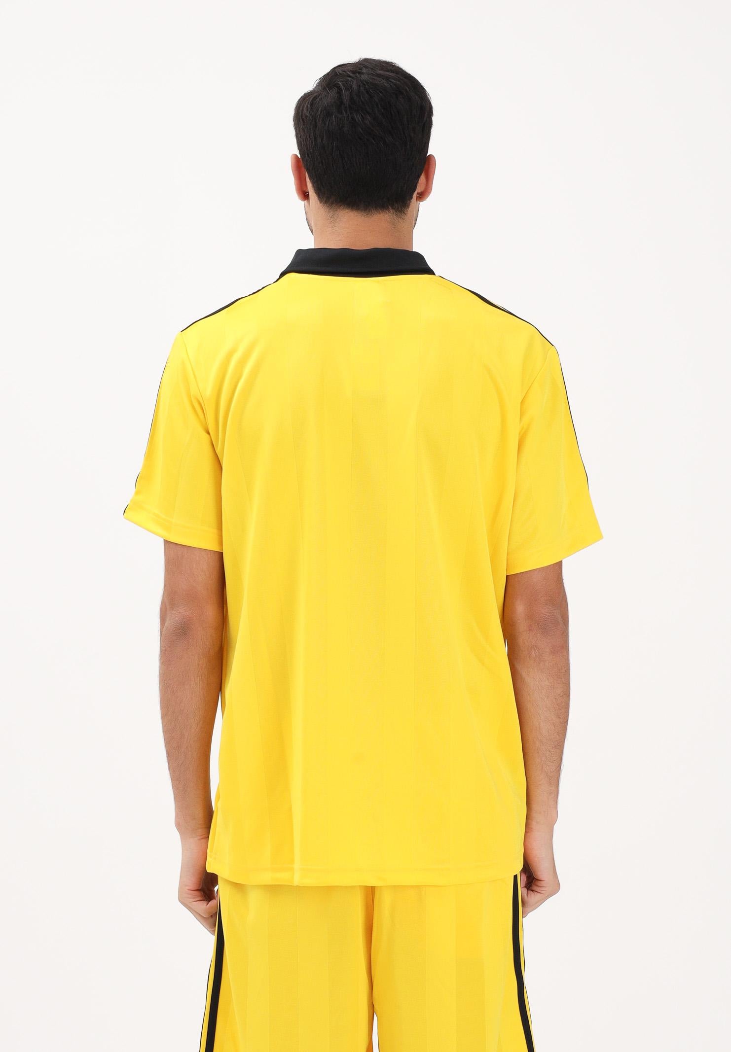 ADIDAS ORIGINALS Polo a manica corta Archive Collar Engineered Jersey gialla da uomo KE3581 . ADIDAS ORIGINALS