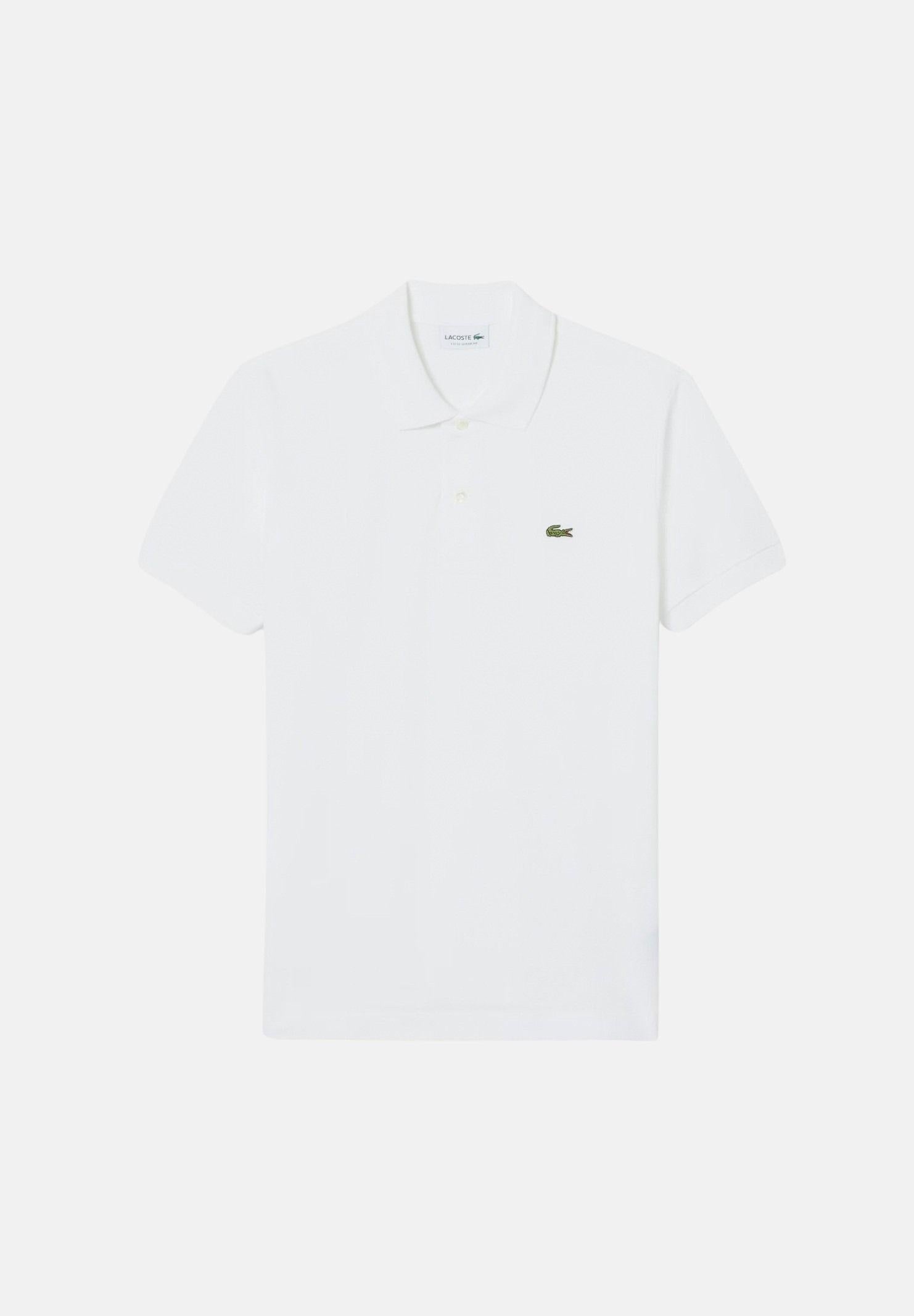 LACOSTE Polo bianca per uomo e donna con patch logo coccodirllo 1212 001 LACOSTE