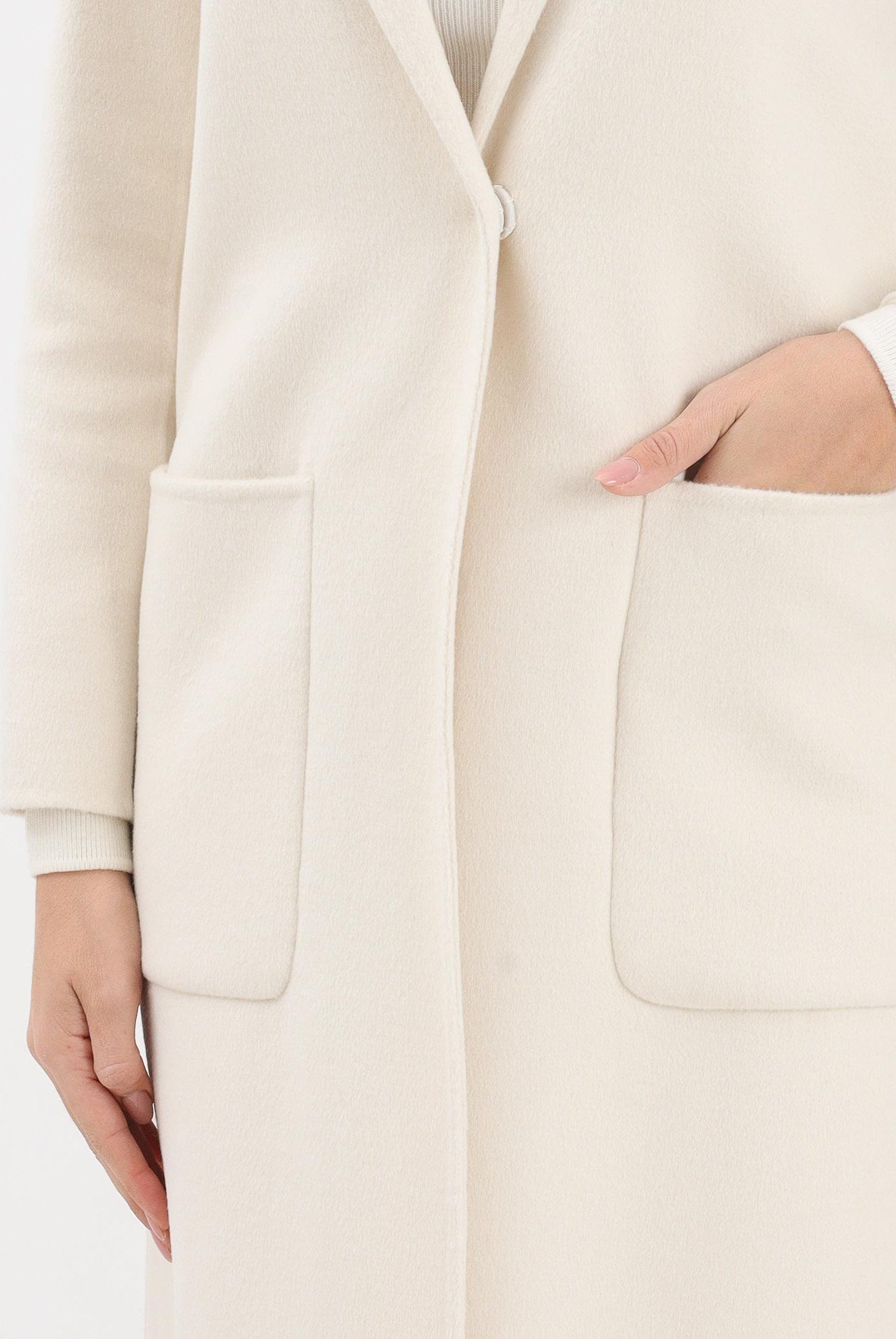 VICOLO Cappotto lungo panna da donna TF0002 FU05 VICOLO