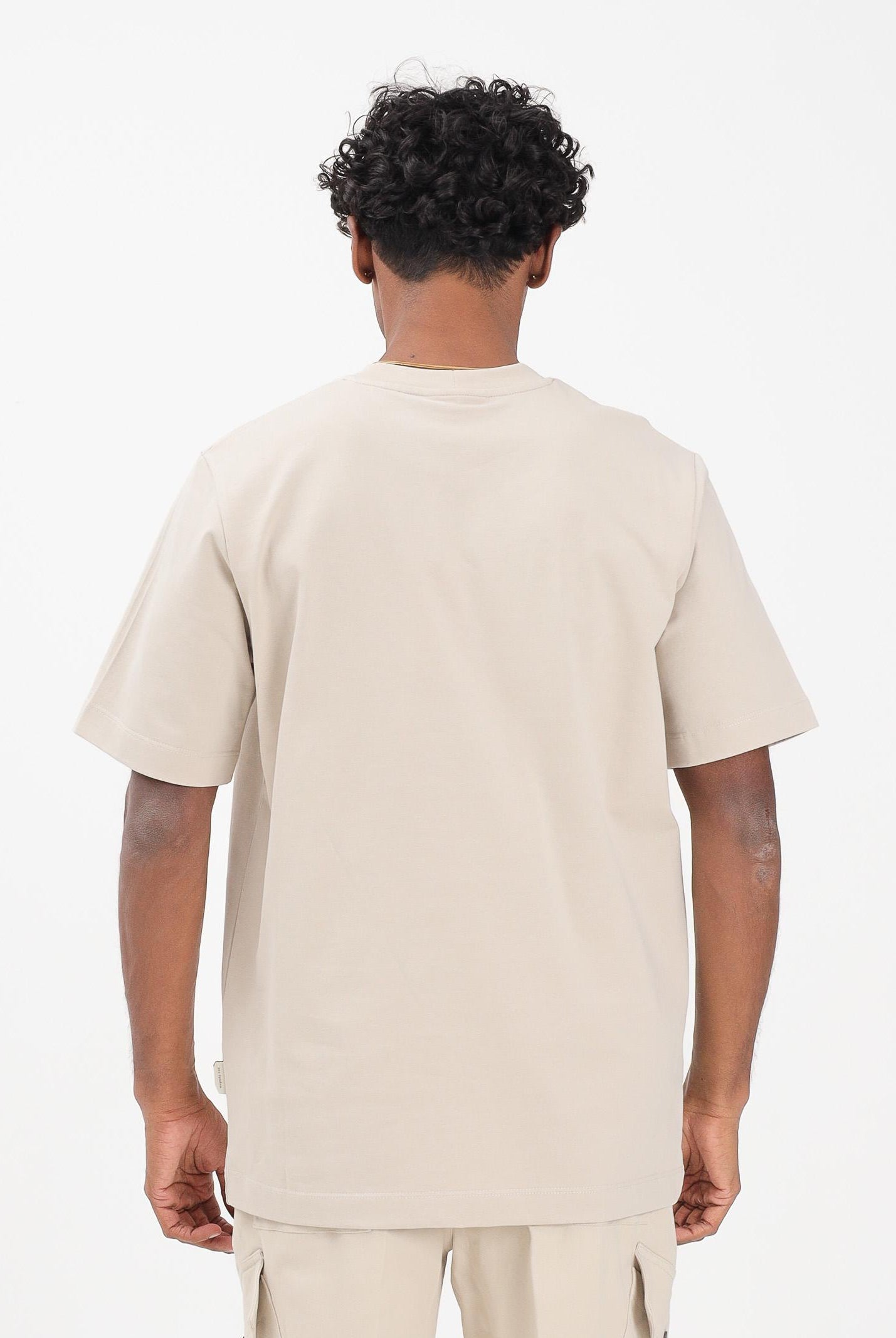 YES LONDON T-shirt a manica corta beige da uomo XM4228 BE YES LONDON