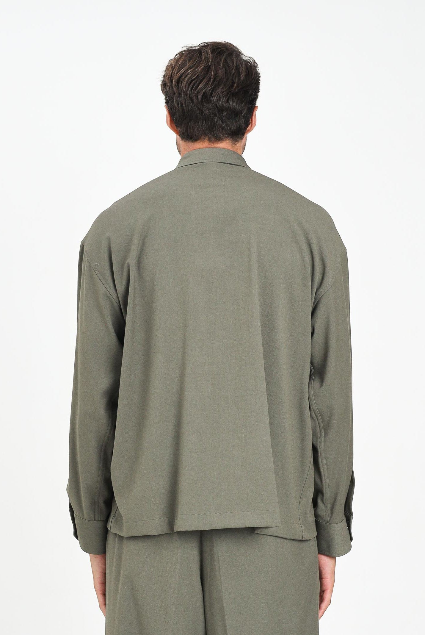 I'M BRIAN Camicia a manica lunga verde militare da uomo CA3442 013 I'M BRIAN