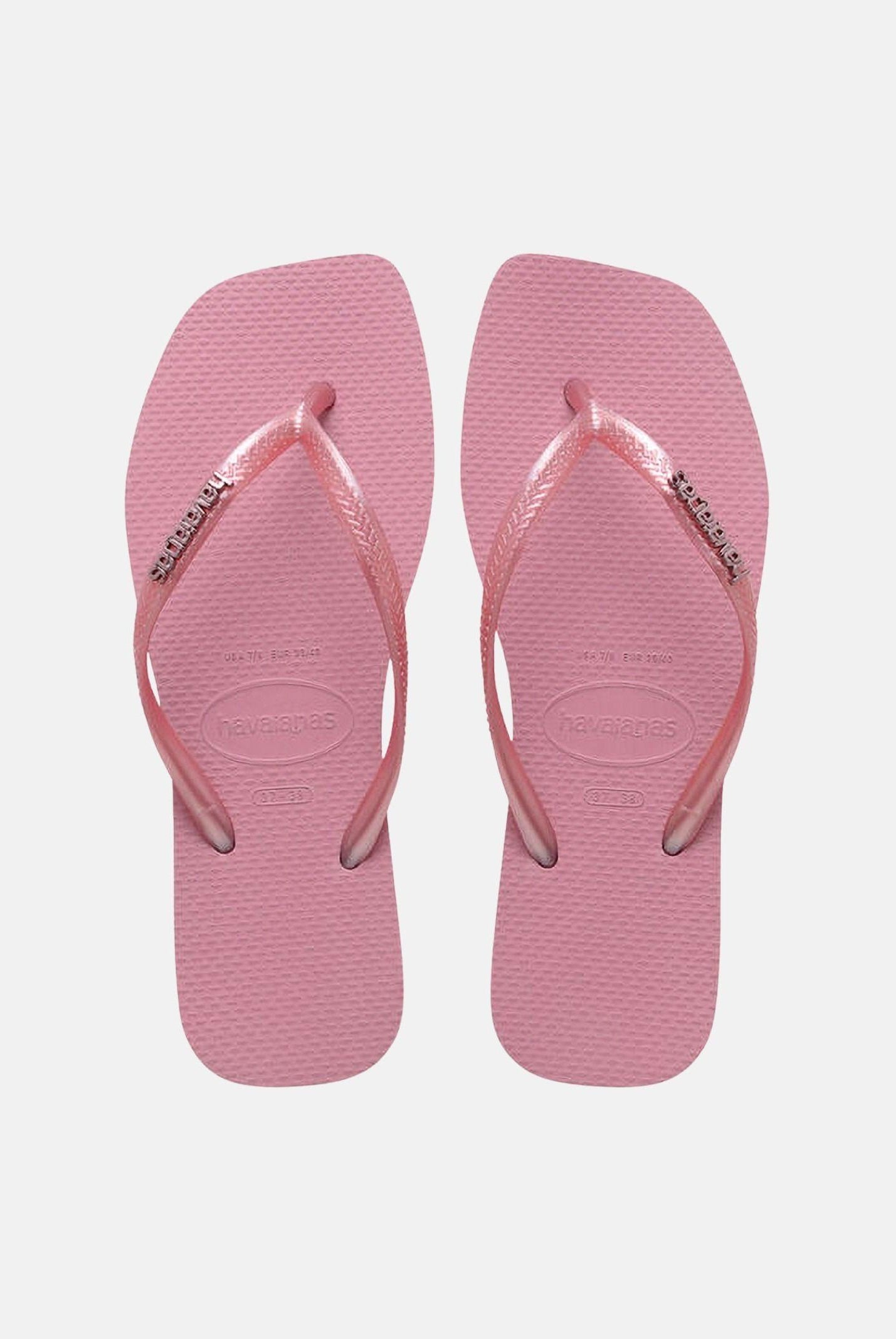HAVAIANAS Infradito Square Logo Metallic rosa da donna 4148257 1105 HAVAIANAS