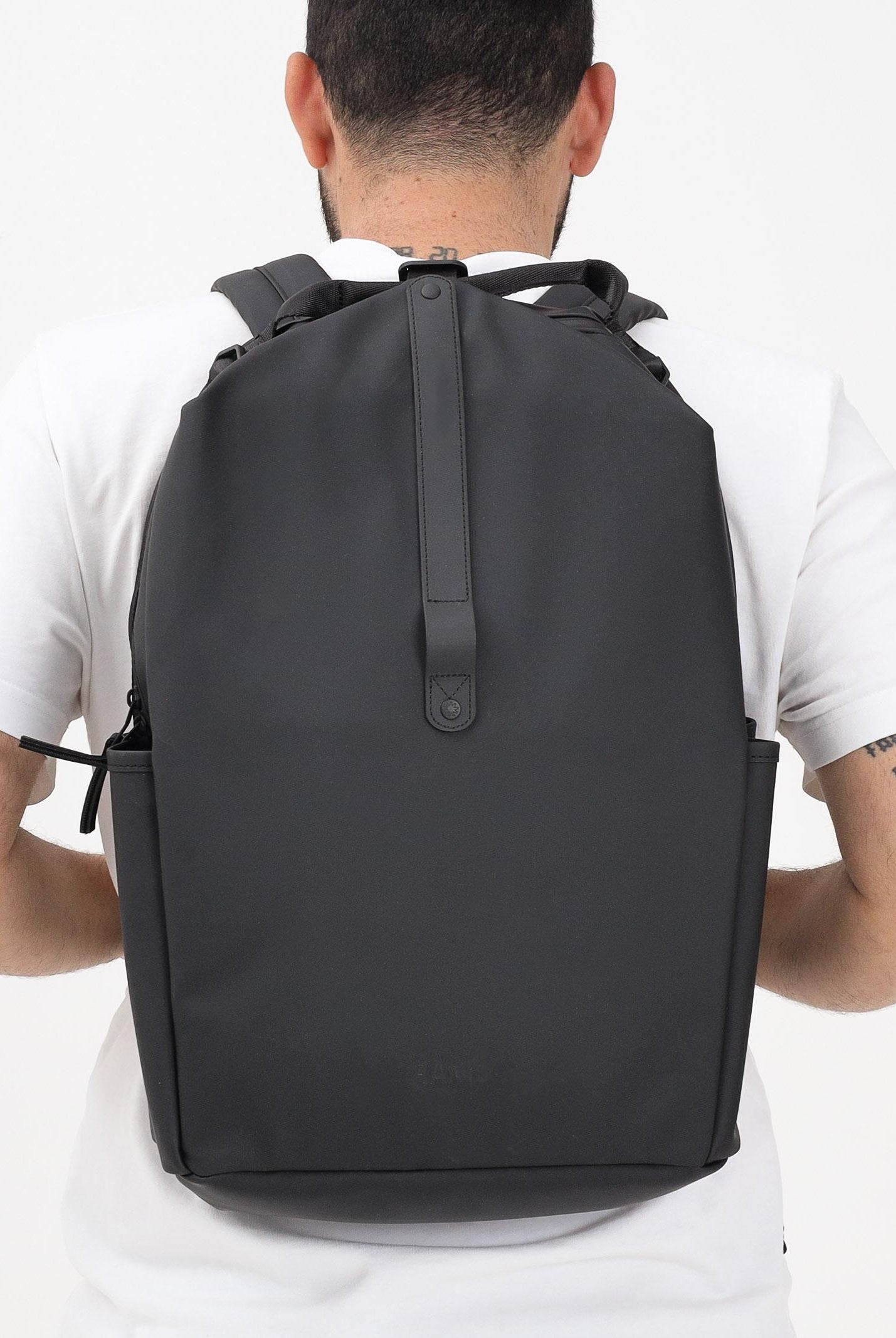 RAINS Zaino Clip Front nero per uomo e donna RA14890 BLA RAINS