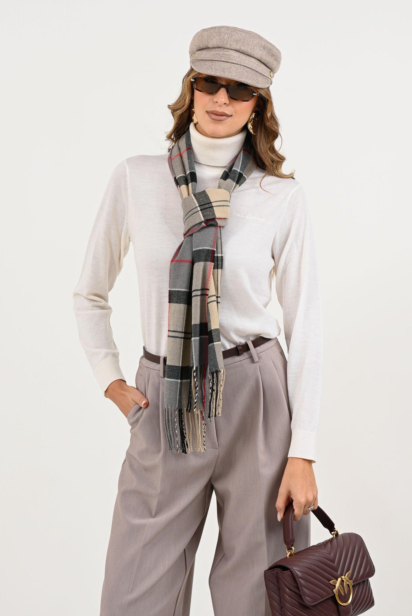 ARMANI EXCHANGE Maglioncino a collo alto bianco da donna con ricamo logo XW001440AF11896 U1003 ARMANI EXCHANGE