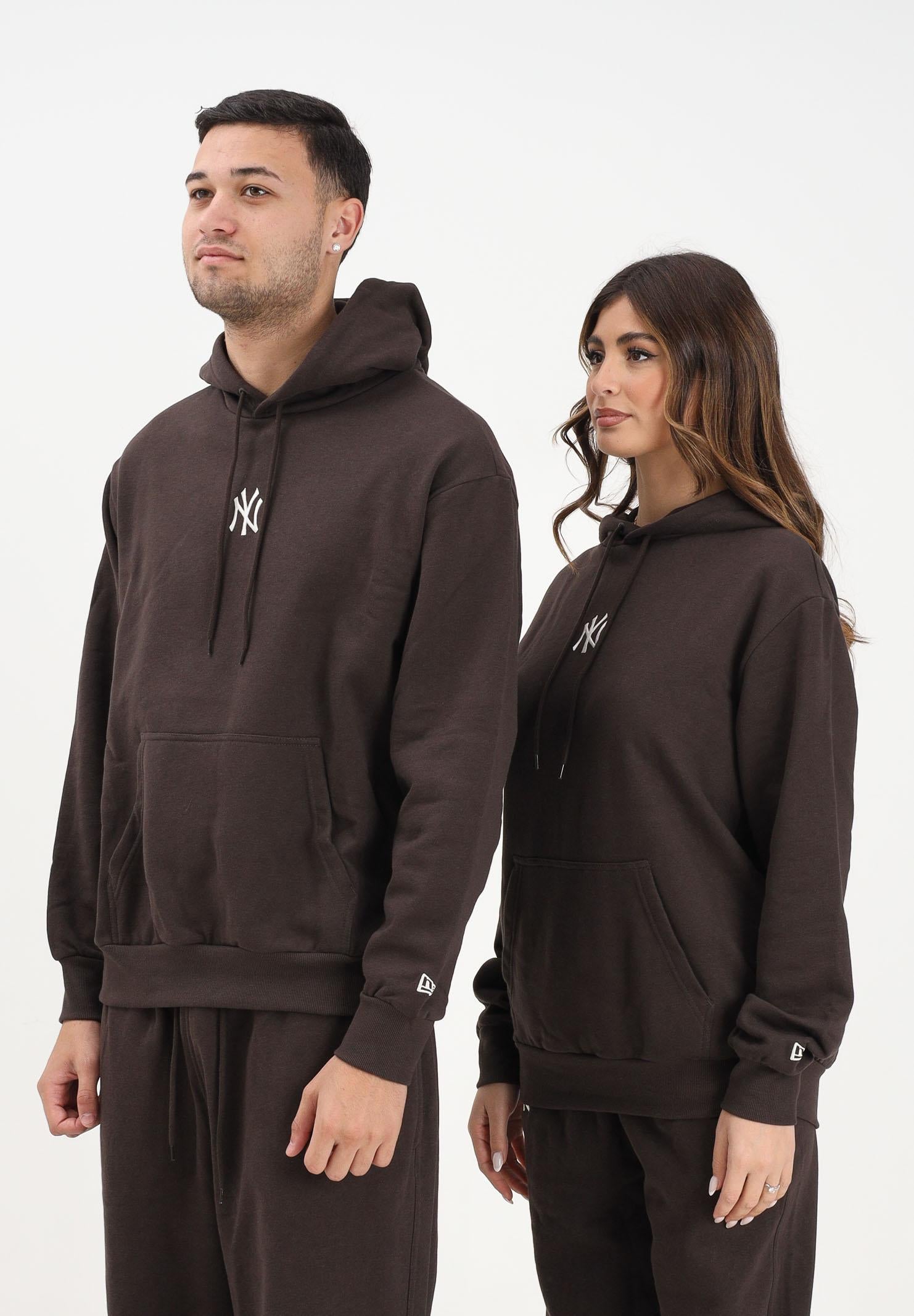 NEW ERA Felpa con cappuccio New York Yankees MLB League Essential marrone per uomo e donna 60758689 NEW ERA