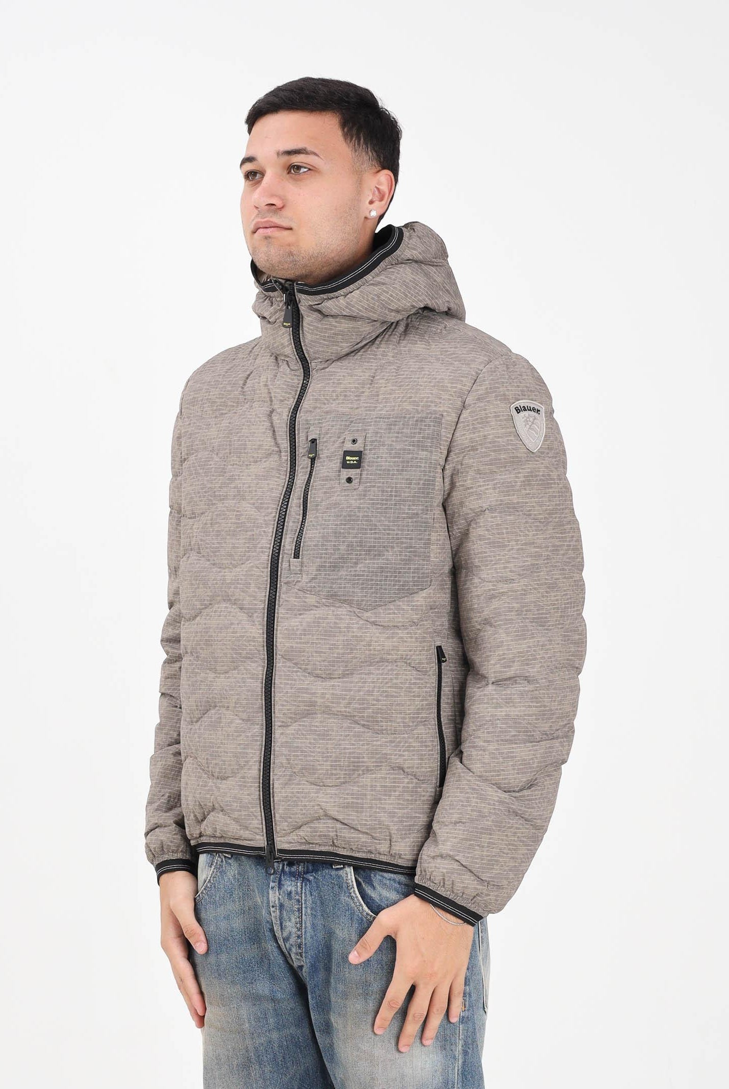 BLAUER Piumino WAX AD ONDE WAVE beige da uomo 25WBLUC03074-007314 341 BLAUER