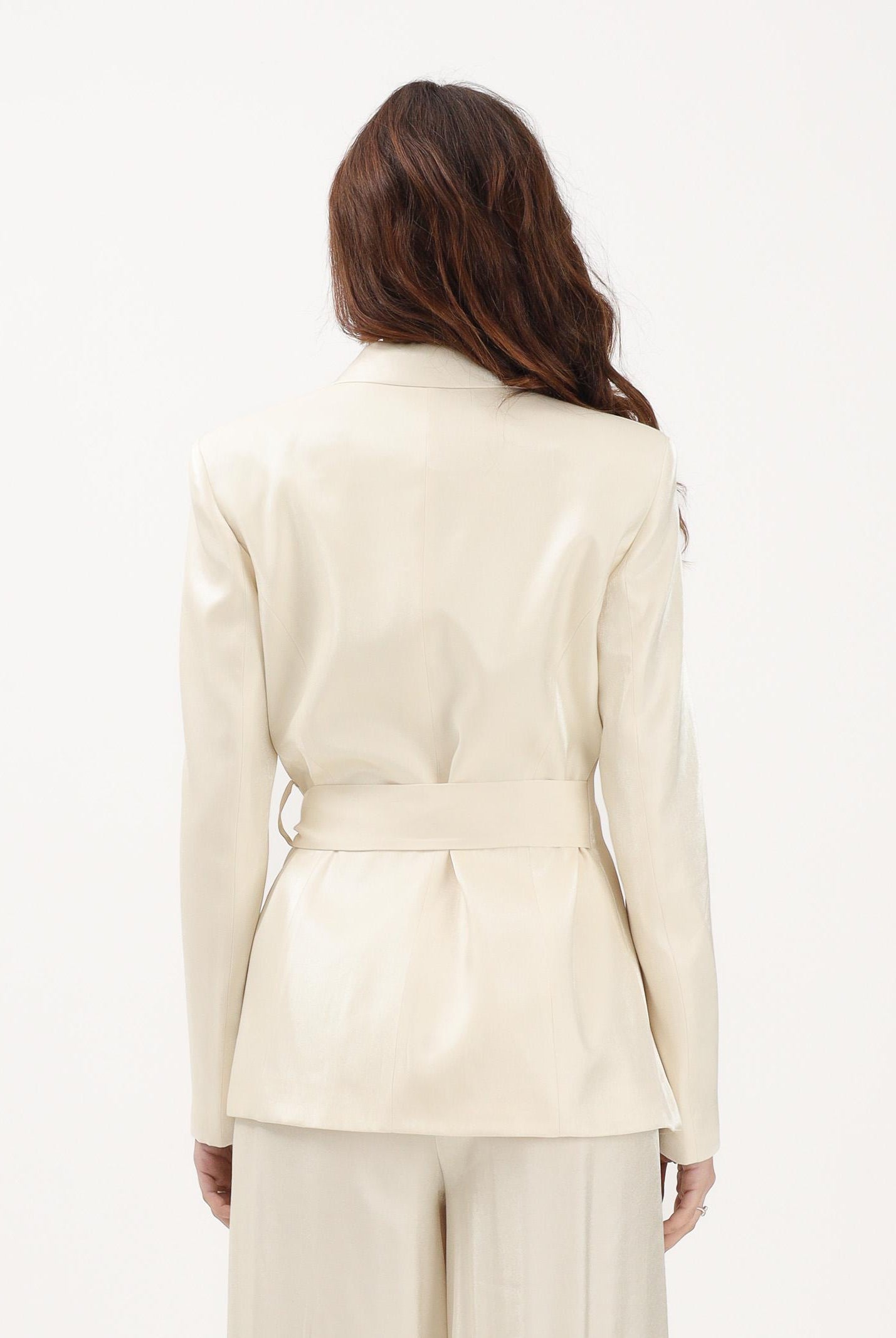 SHIT Giacca crema da donna con spilla fiore SH26007 CR SHIT
