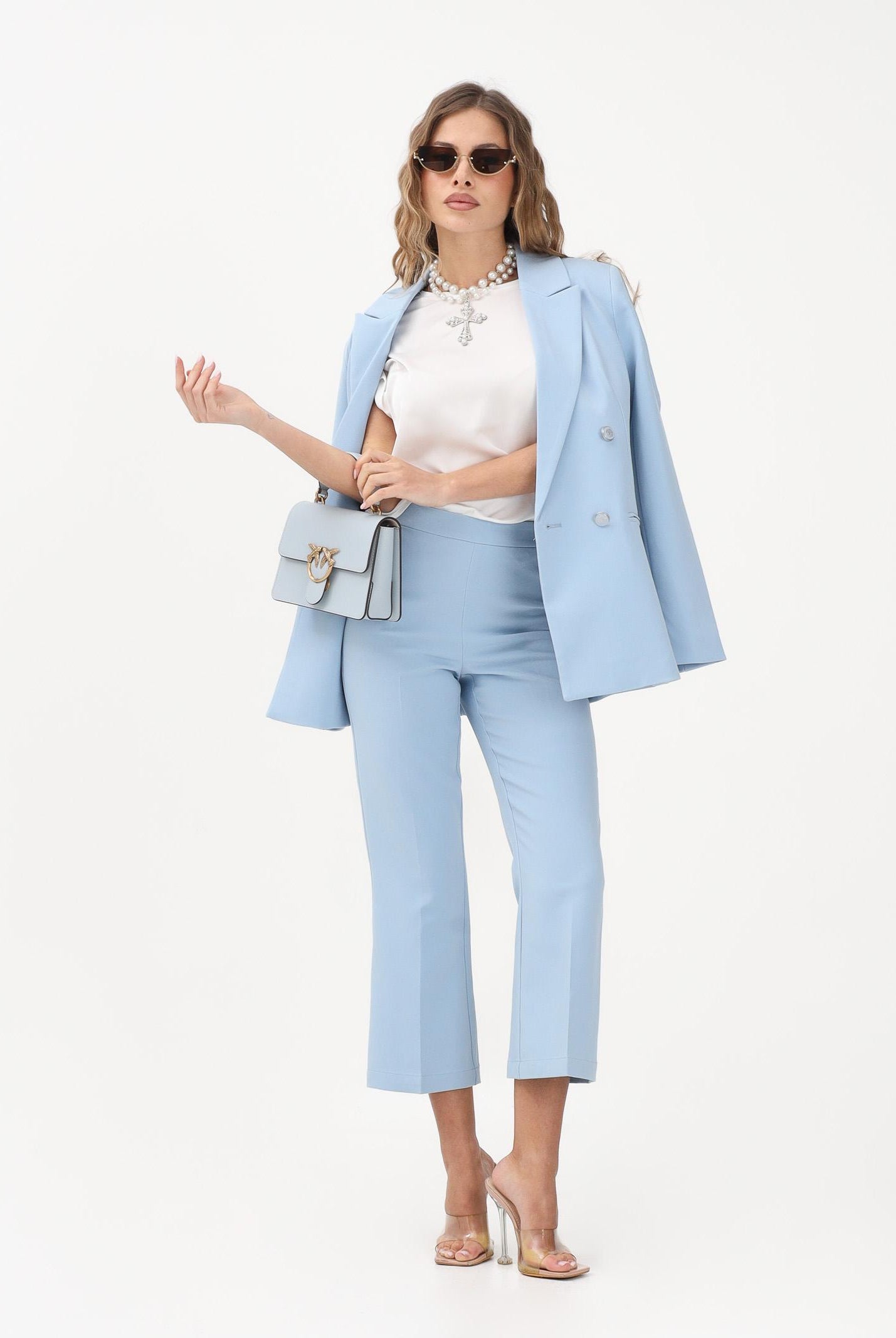 ONLY Giacca doppiopetto celeste da donna 15294709 SOCH ONLY