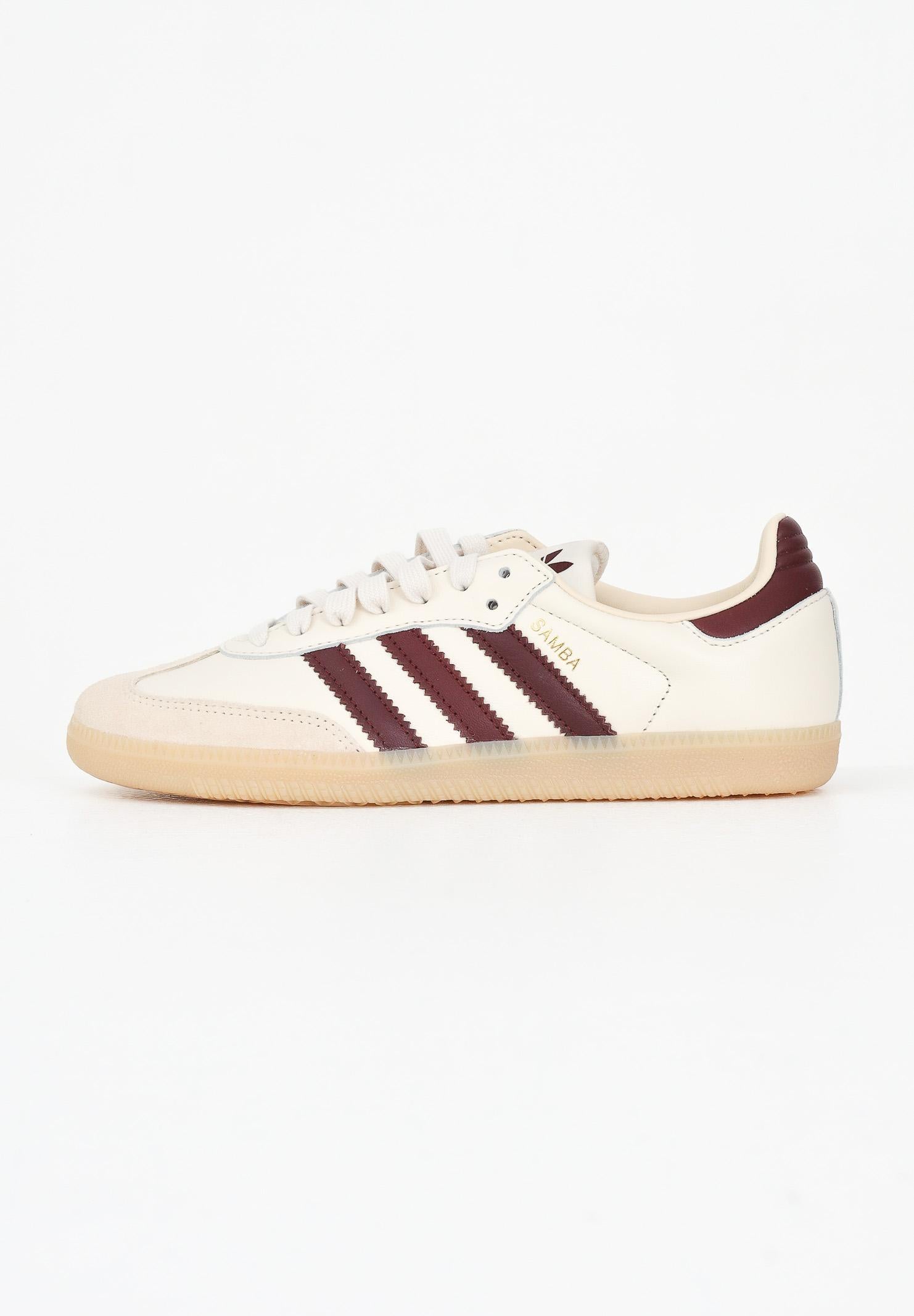 ADIDAS ORIGINALS Sneakers Samba OG beige e bordeaux per uomo e donna JS3830 . ADIDAS ORIGINALS