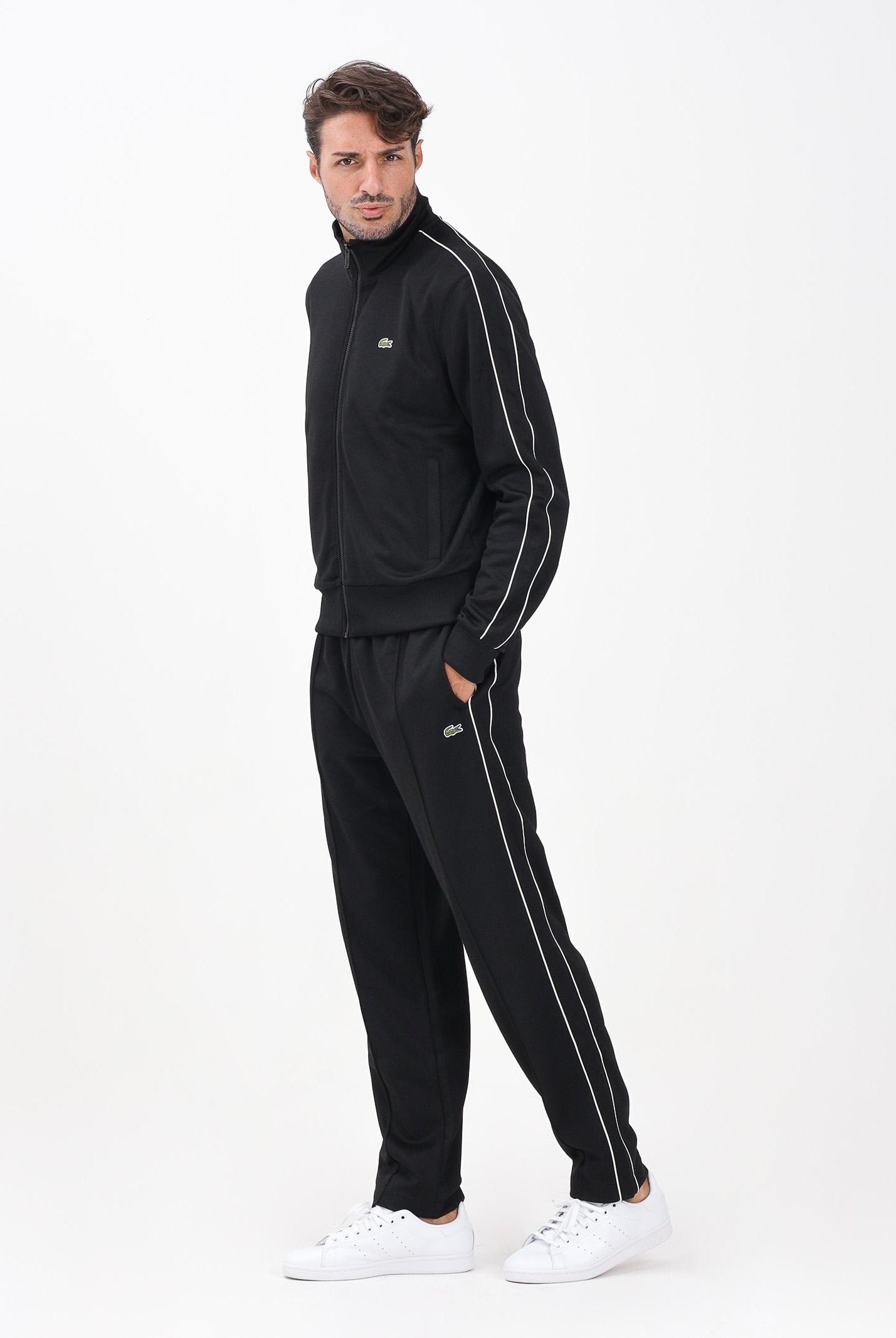 LACOSTE Pantalone Paris Pique nero da uomo XH1412 031 LACOSTE