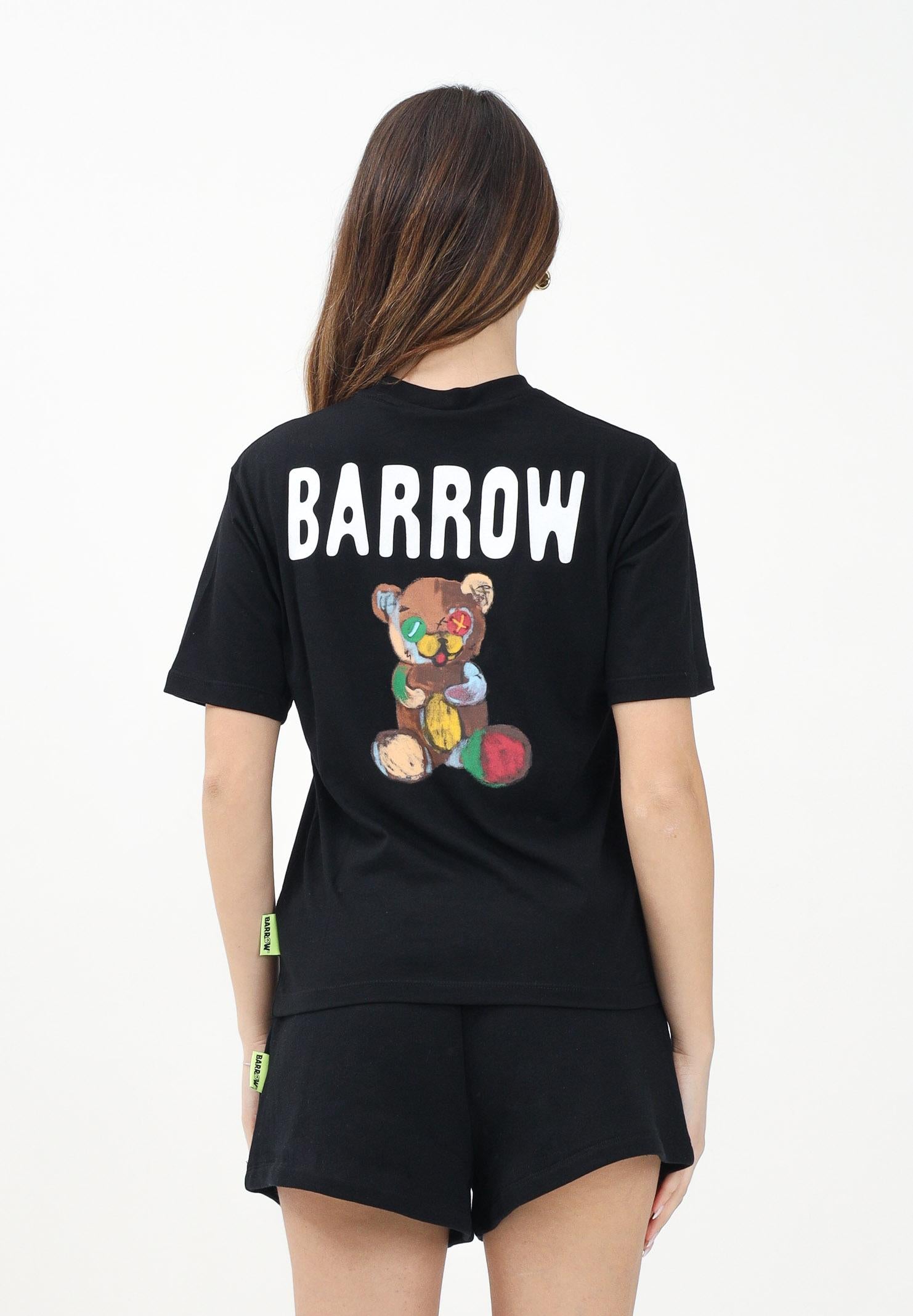 BARROW T-shirt a manica corta nera per donna, ragazzi e bambini con varie stampe S5BKJUTH023 110 BARROW