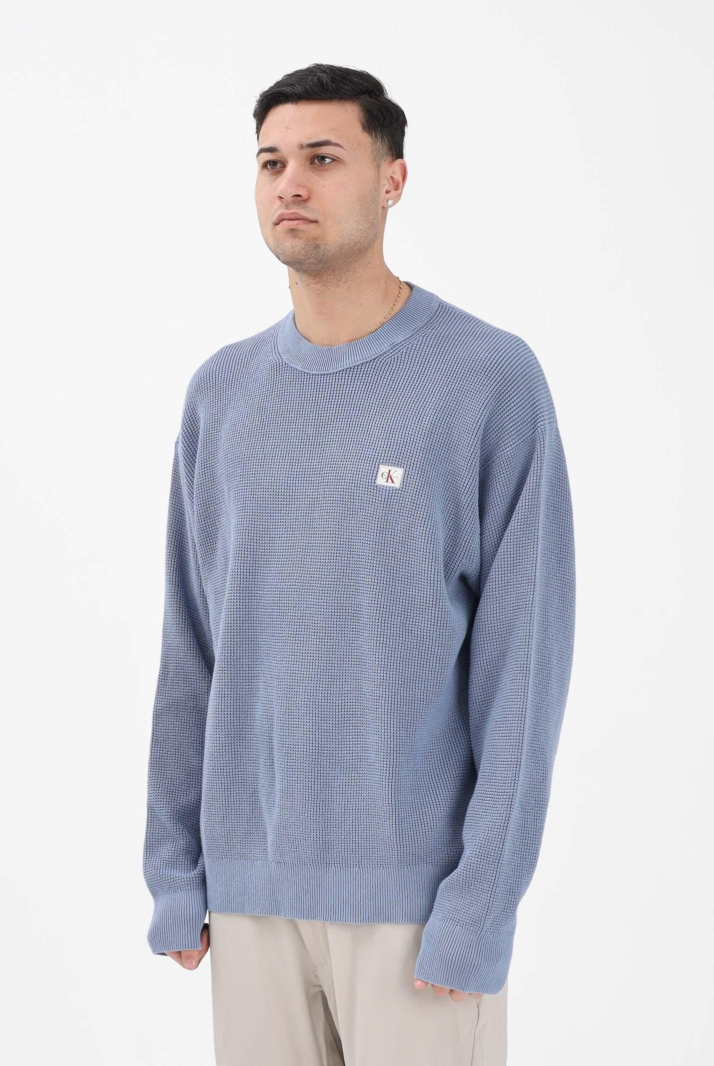 CALVIN KLEIN JEANS Maglioncino girocollo polvere da uomo LV04RD313GC4I . CALVIN KLEIN JEANS