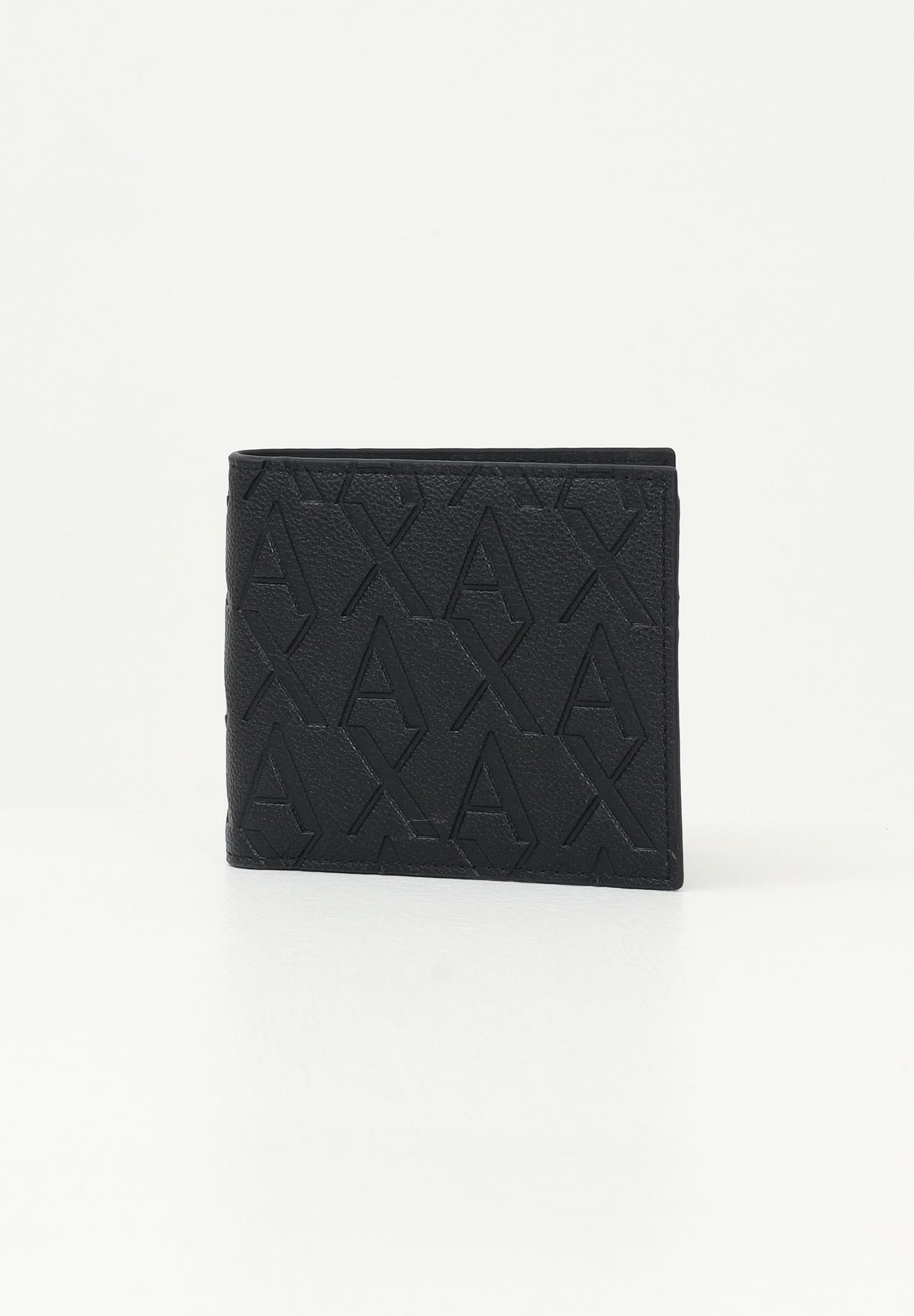 ARMANI EXCHANGE Portafogli nero da uomo con il logo AX inciso XM000167AF12133 UC001 ARMANI EXCHANGE